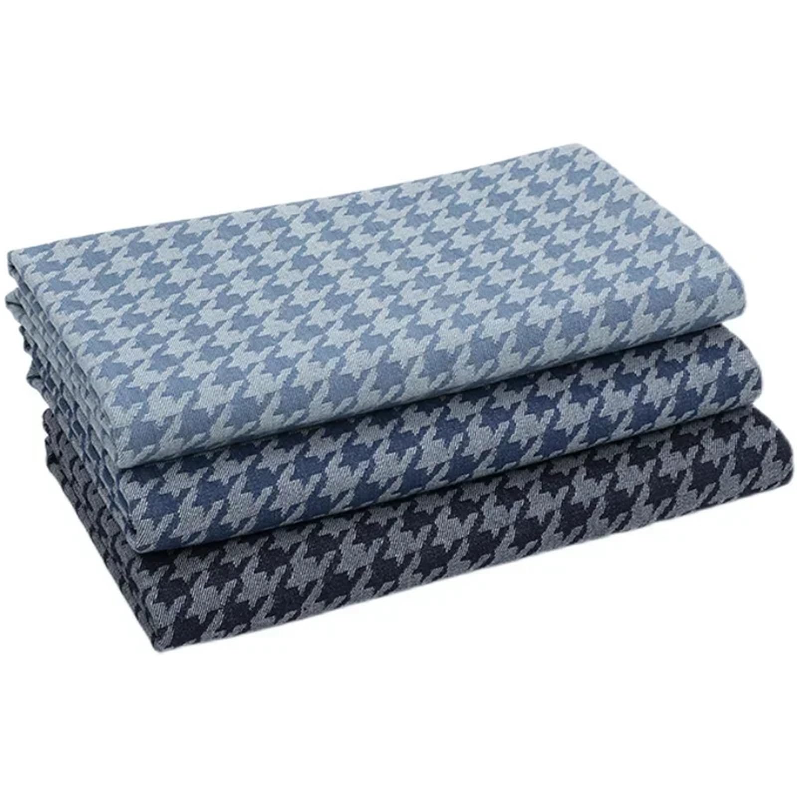 Tela Vaquera De AlgodóN Jacquard Denim Retro lavado a mano Diy bolso abrigo falda venta al por mayor ropa costura Material de algodón puro Tela De Costura(Color 1)