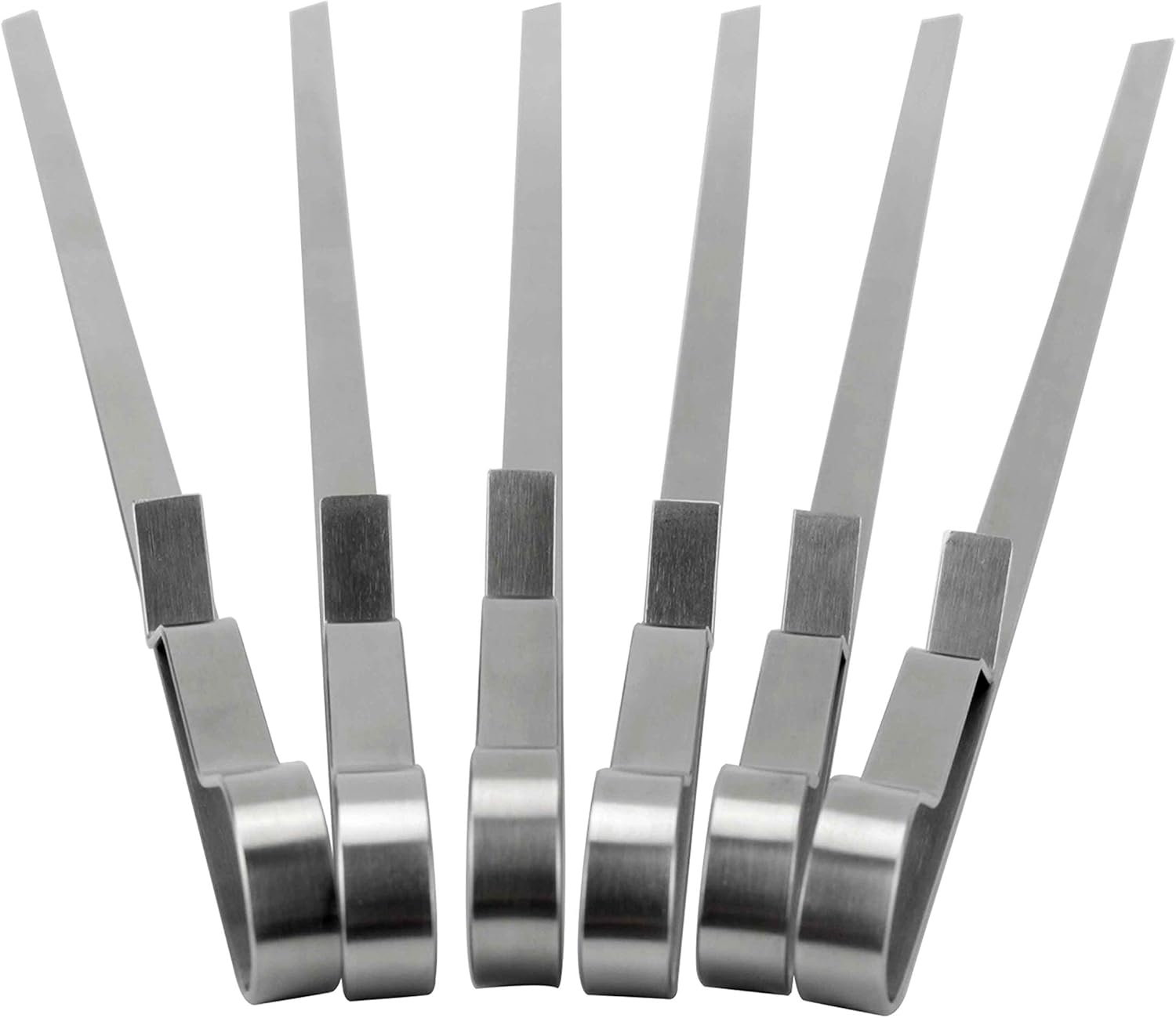 ALEKO Barbecue Grilling Skewers Stainless Steel Reusable | 17 inches - Set of 6