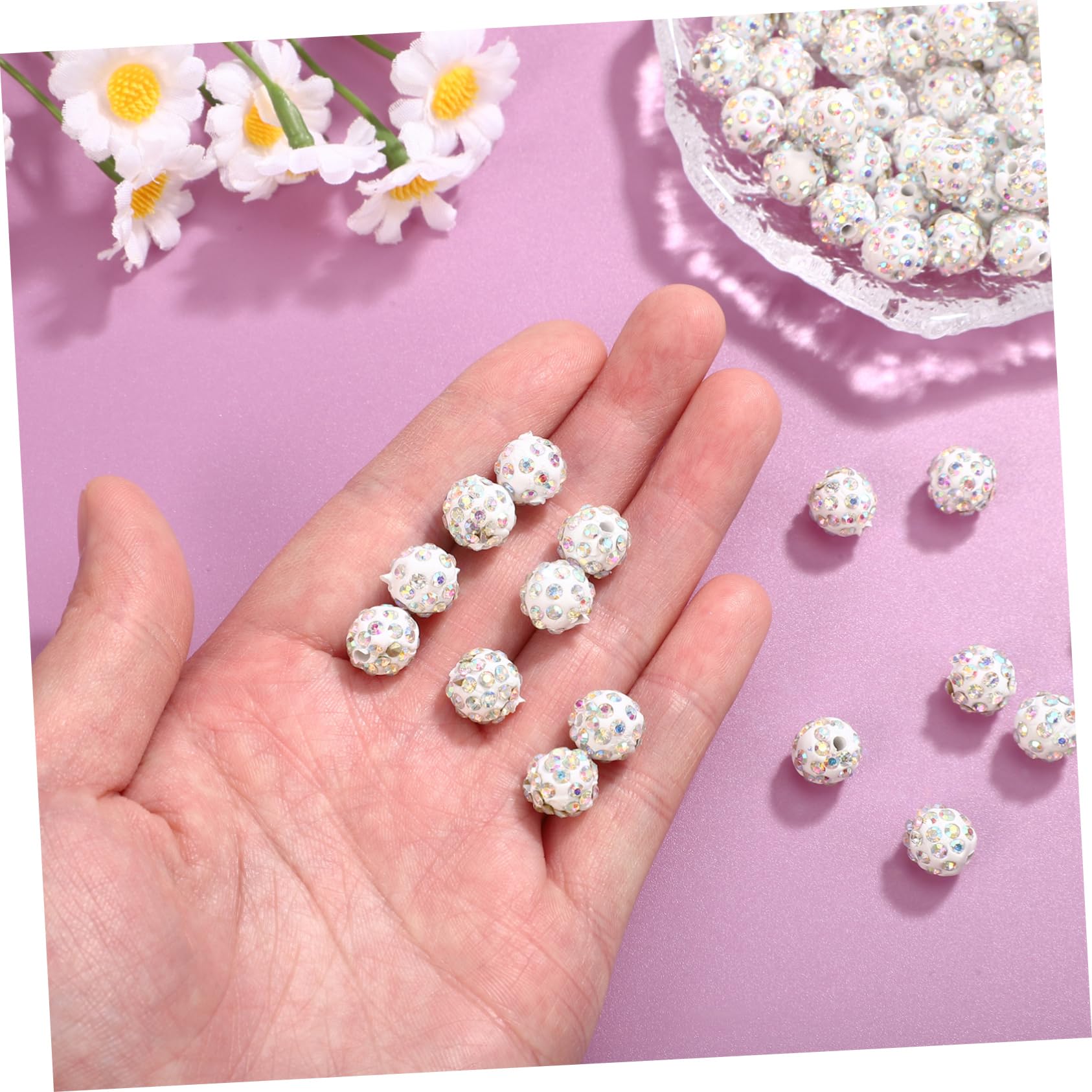 TEHAUX 300piezas Abalorios De Diamantes De Imitación Para Joyería Diy Bolas Espaciadoras Para Pulseras Collares y Manualidades