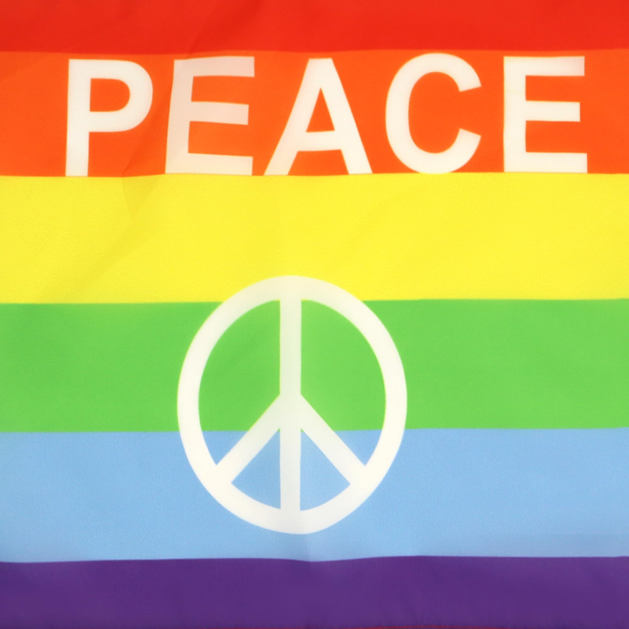 AZ FLAG Bandiera Arcobaleno Della Pace 150x90cm – Tessuto Mesh 110g, Anelli, Per Esterno, Finiture Rinforzate
