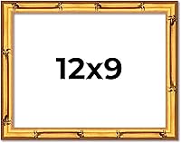 Vista 107 de Poster Palooza Marco de madera maciza de bambú dorado de 12 x 8 pulgadas con acrílico UV, respaldo de tablero de espuma y accesorios para colgar