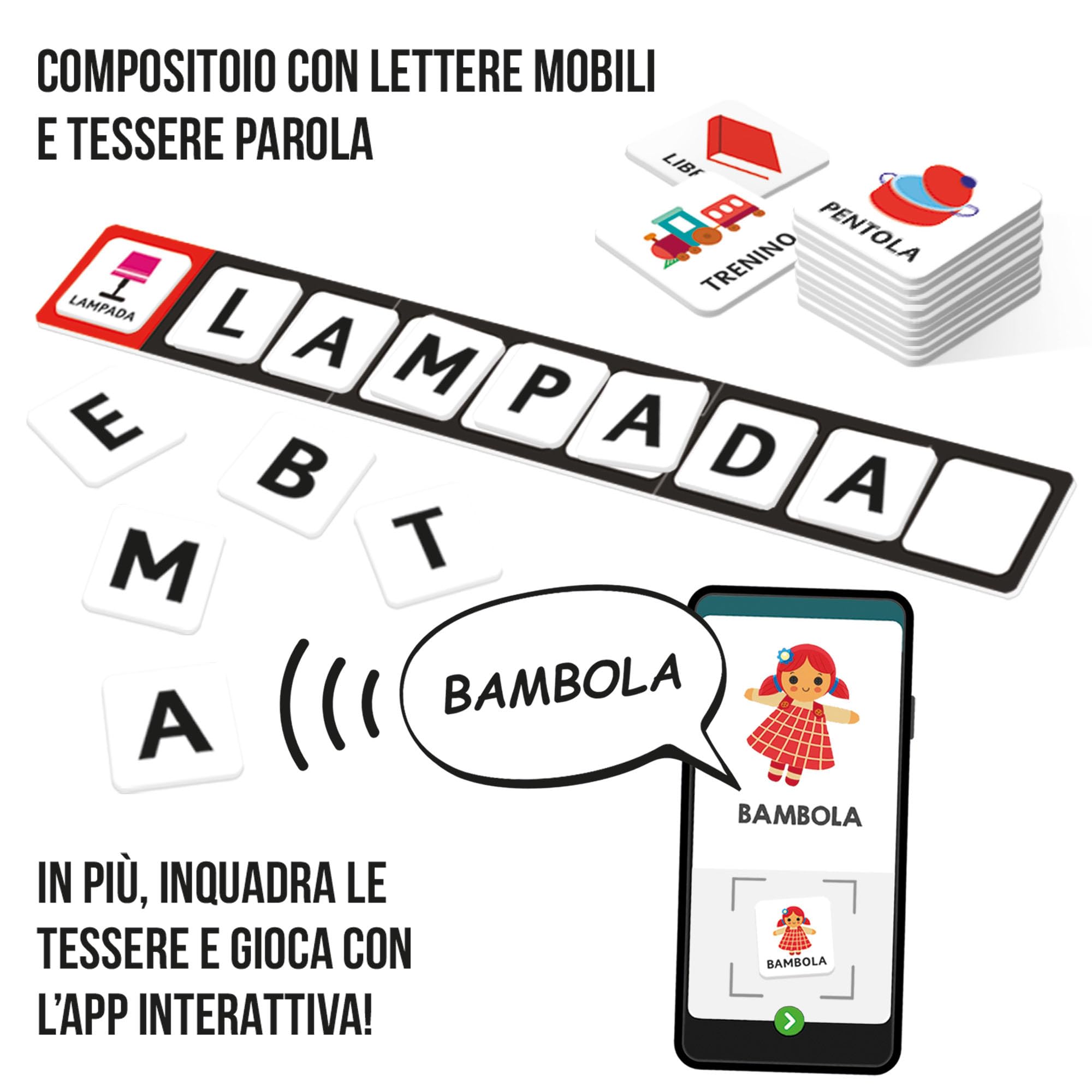 HEADU - Scrivo & Leggo 4.0 Prime PArole - Il primo gioco educativo animato e parlante! Gioco Educativo Per Bambini 3-6 Anni, Made In Italy | IT59940