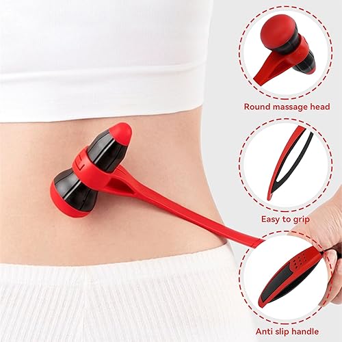 Miniatura 5 de Martillo de masaje corporal, masajeador multifuncional de silicona elásticamente flexible, masor de plástico de mano para aliviar el estrés corporal