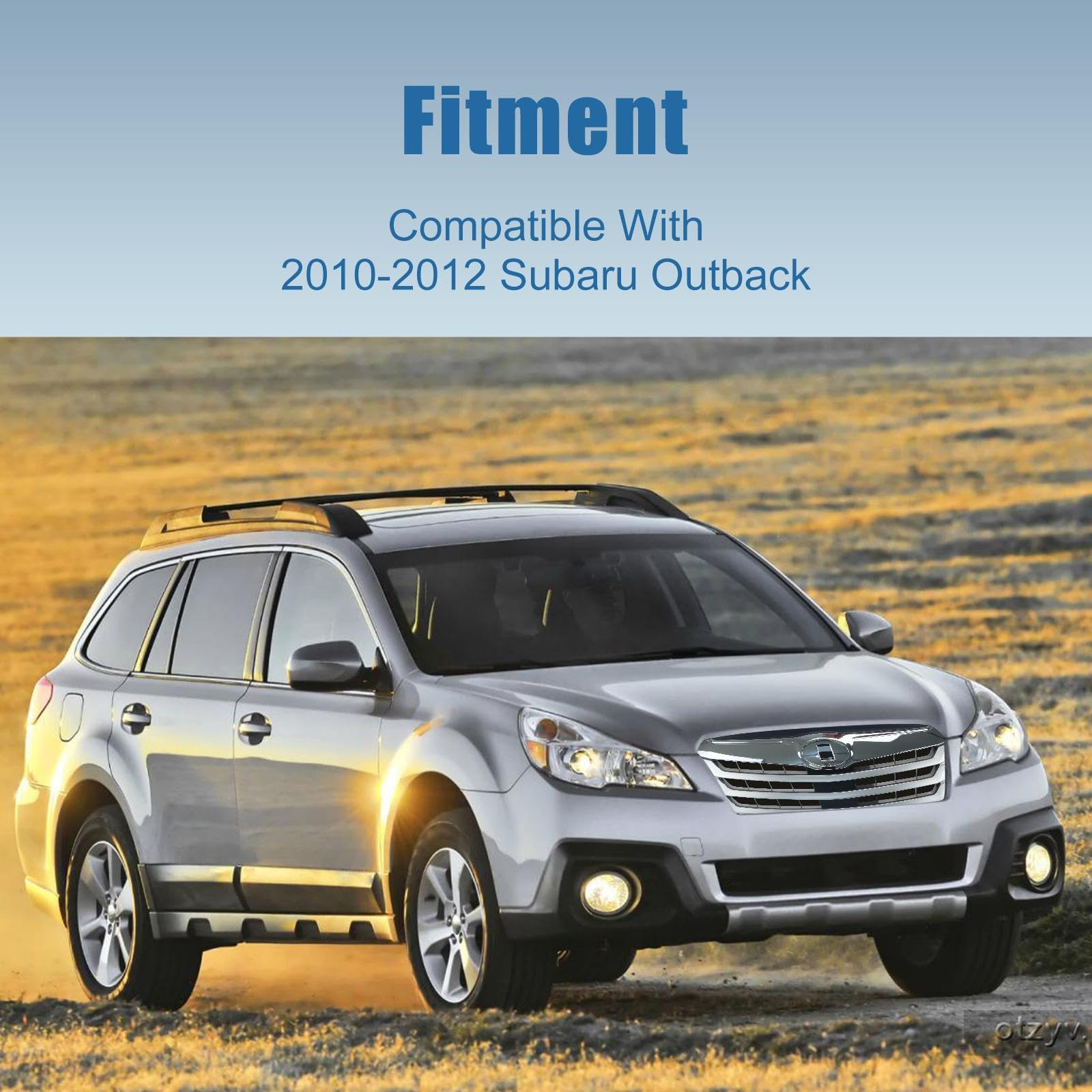 Amazon | 2010-2012 スバルアウトバック用フロントグリル クロム