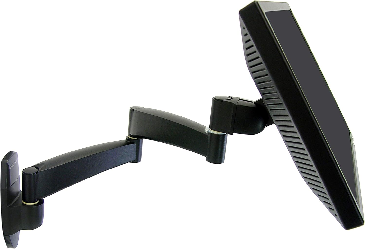Ergotron – 200 Series Single Monitor Arm, VESA Wall Mount – for Monitors Up to 38 Inches, 0 to 25 lbs – Two Extensions