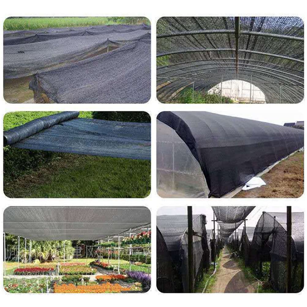 genérico Malla para Invernadero, 90% de protección Solar, Transpirable, con Ojales, 18 Puntos de fijación, Ideal para Plantas y Flores. Bordes doblemente Reforzados (5 x 10 m).
