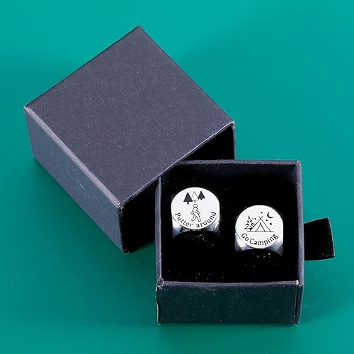 Miniatura 3 de 2 dados de jubilación, regalos de jubilación para mujer y hombre, regalos de jubilación para profesores, 11 aniversario, regalos de acero para