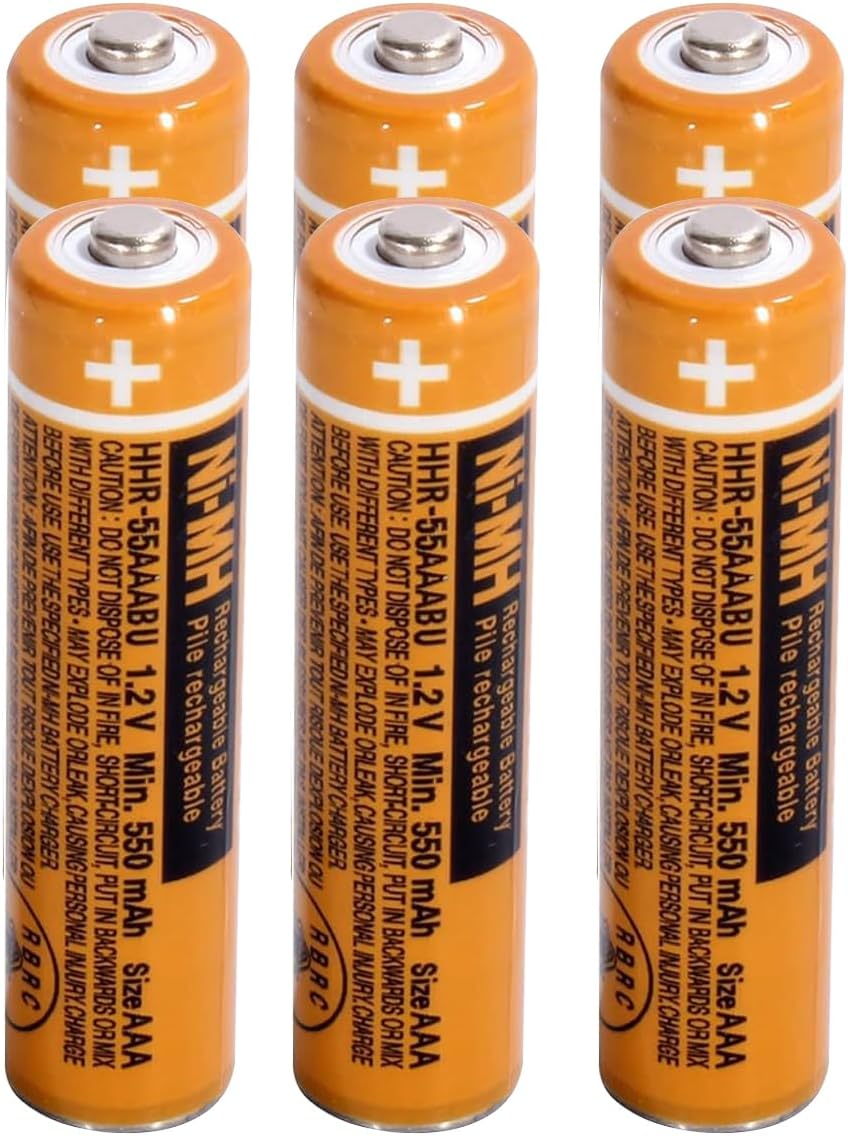 ZZWJBCYLE 4 Pack HHR55AAABU NIMH AAA Rechargeable Battery for Panasonic, 1.2v