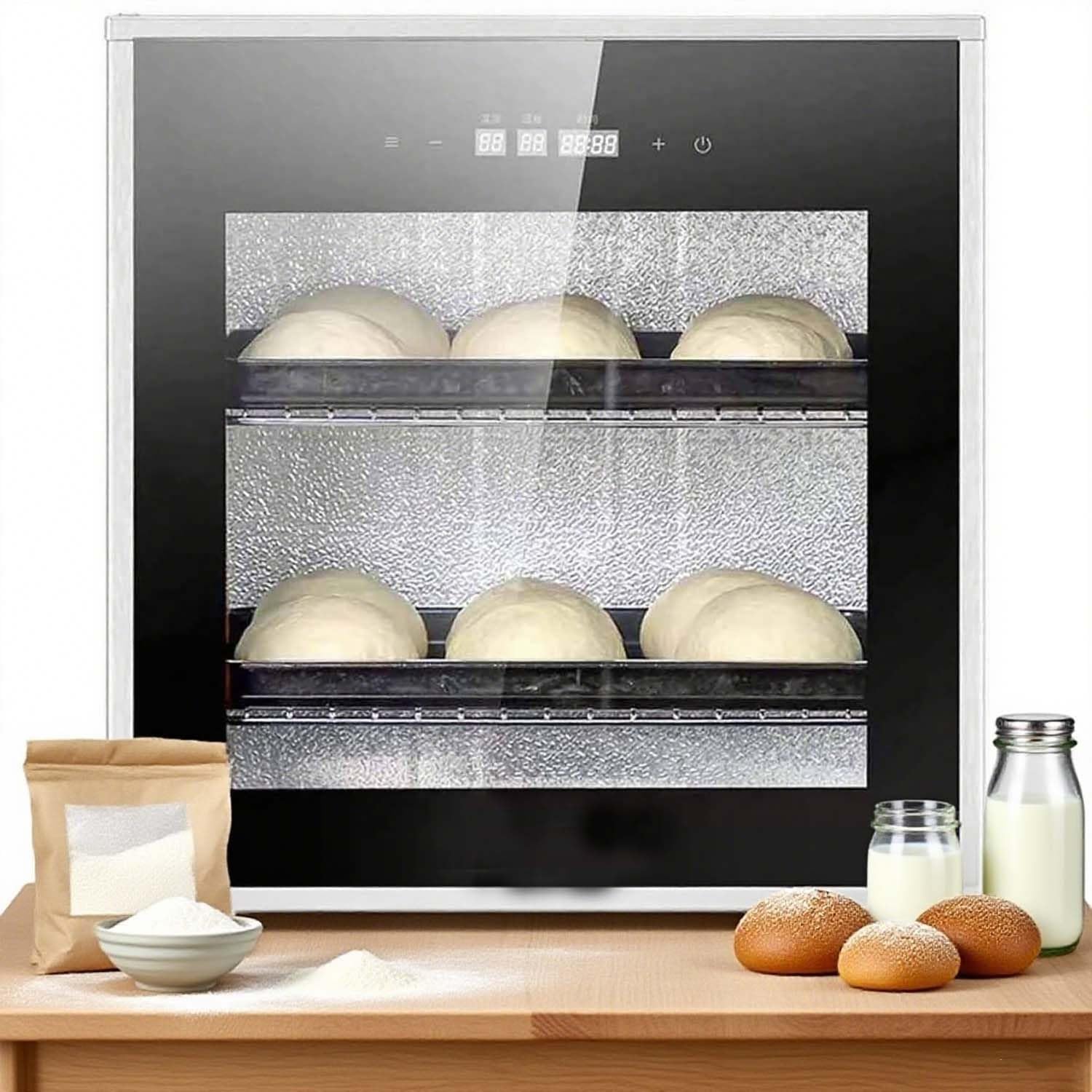 Proofer Elettrico 40L Professionale, Controllo Preciso della Temperatura, Struttura in Acciaio Inox, Perfetto per Forni, Ristoranti e Pasticcerie