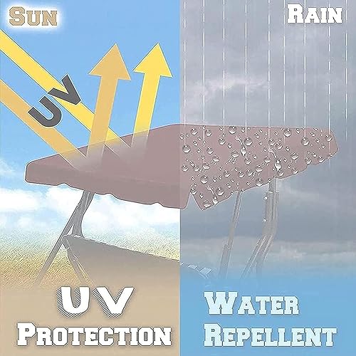 Miniatura 7 de Cubierta superior de repuesto para toldo de patio al aire libre, cubierta de toldo de repuesto impermeable, protector antipolvo, bloqueo UV, sombra,