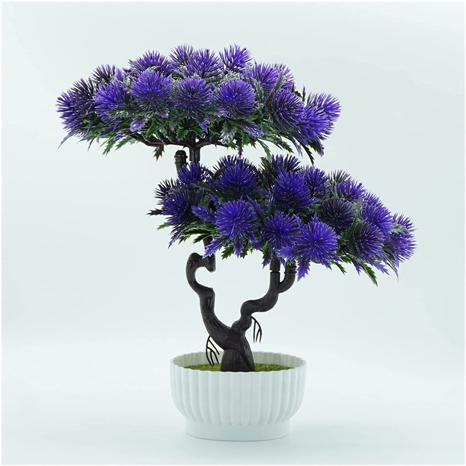 IUokLU Artificial Potted Creative Simulation Bonsai Pot Artificial Potted Plant Ornament Indoor Outdoor Home Decor -Green Artificial Plants Home Decor Gift Fake Potted Plants Flowers (F)