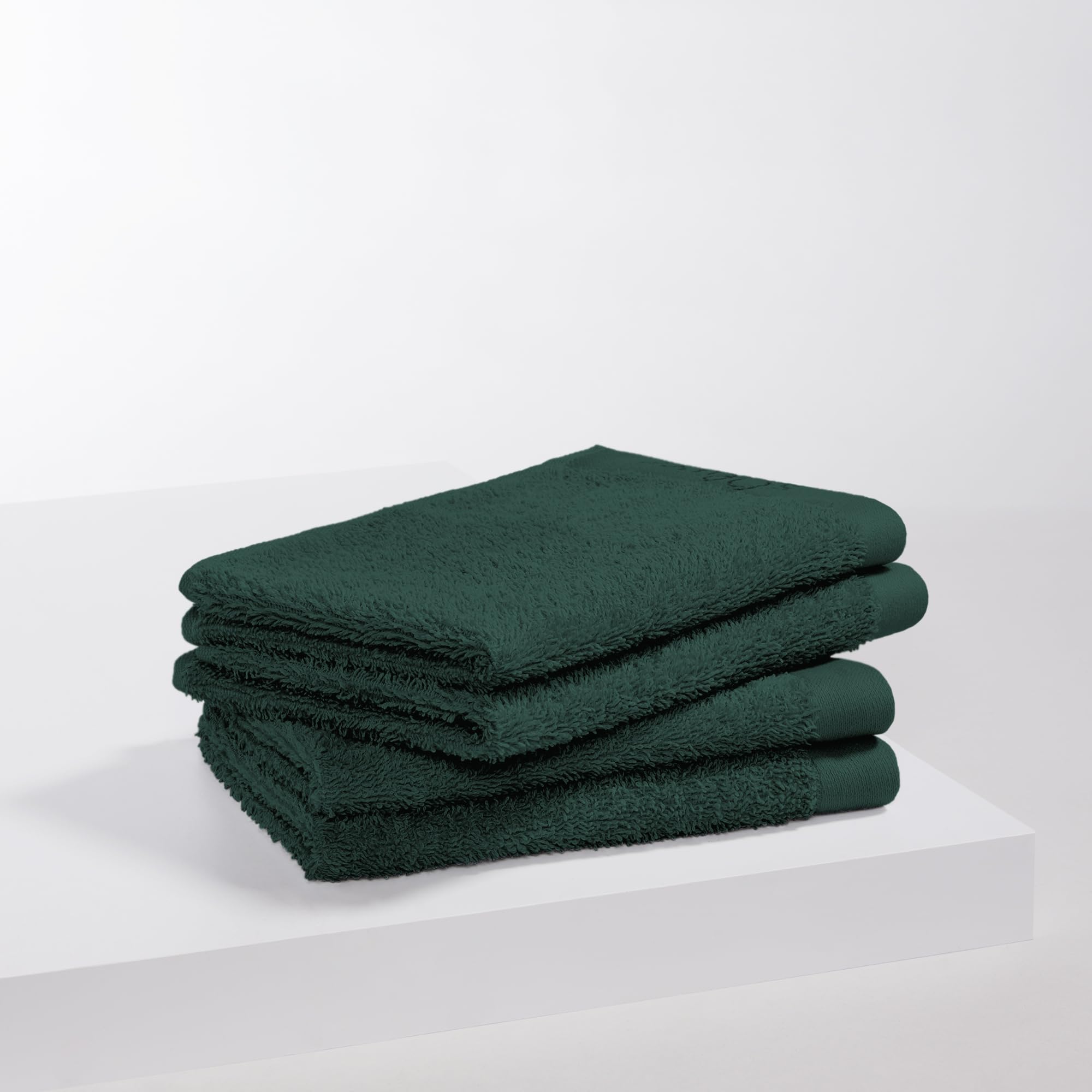 s.Oliver 4 TLG Gästehandtuch Set - 100% Baumwolle, 600 g/m², weich & angenehm, 4X Gästehandtücher flaschengrün