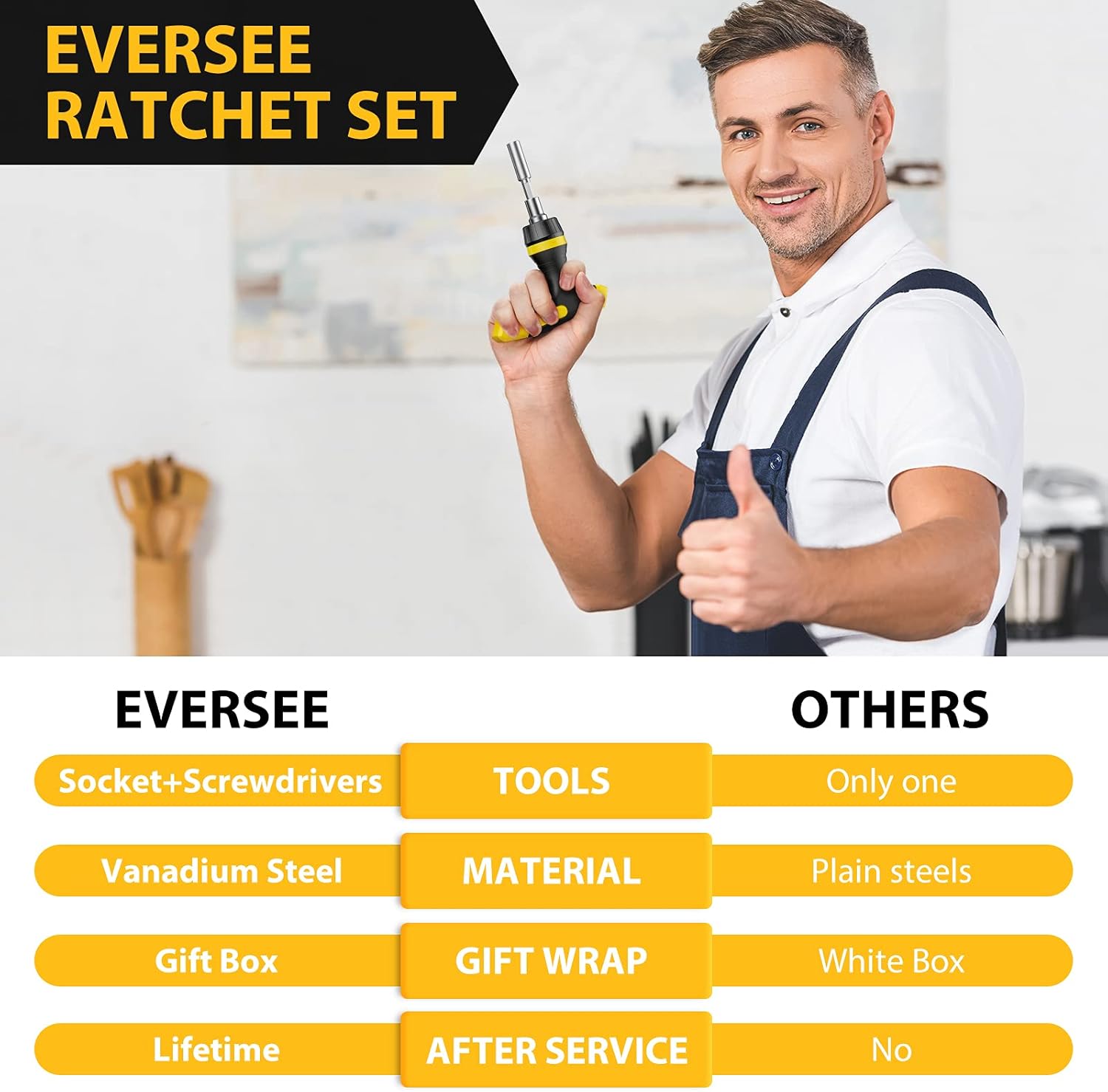 Universal Socket Tools Ratchet Screwdriver Bit Set, Stocking Stuffers for Men Dad Gifts Super Universal Socket Adapter Valentines Fathers Day Anniversary Birthday Gifts for Men Dad Him Women - - 