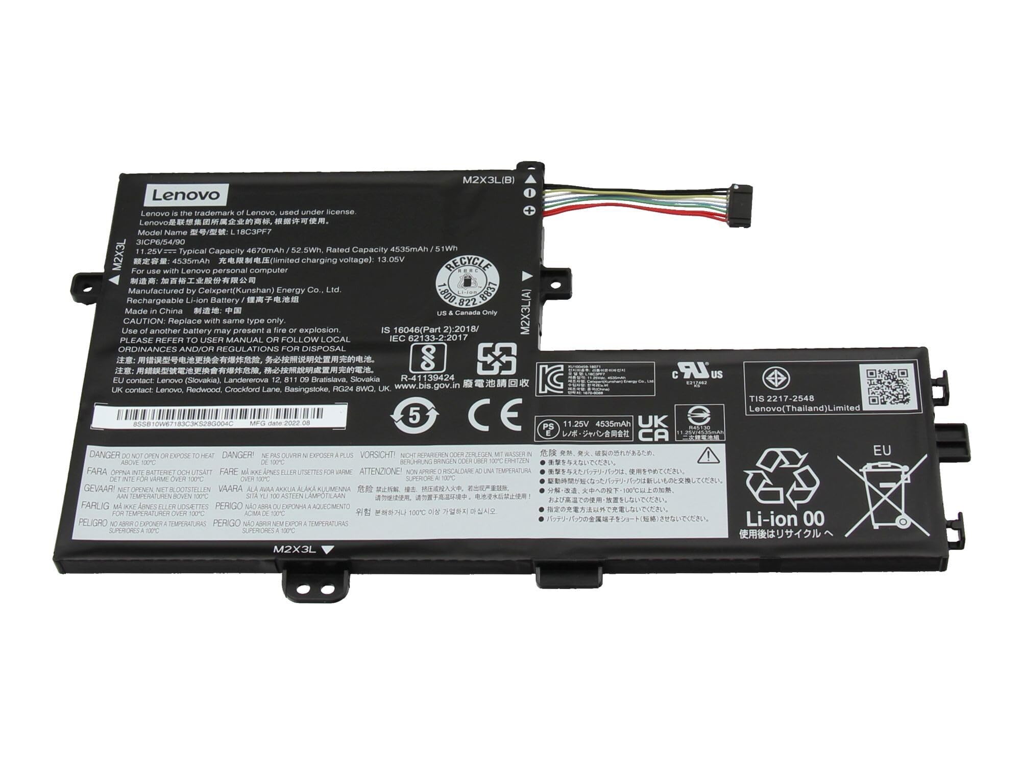 Batterie 52,5Wh Original pour Lenovo IdeaPad S340-15IIL (81WW)