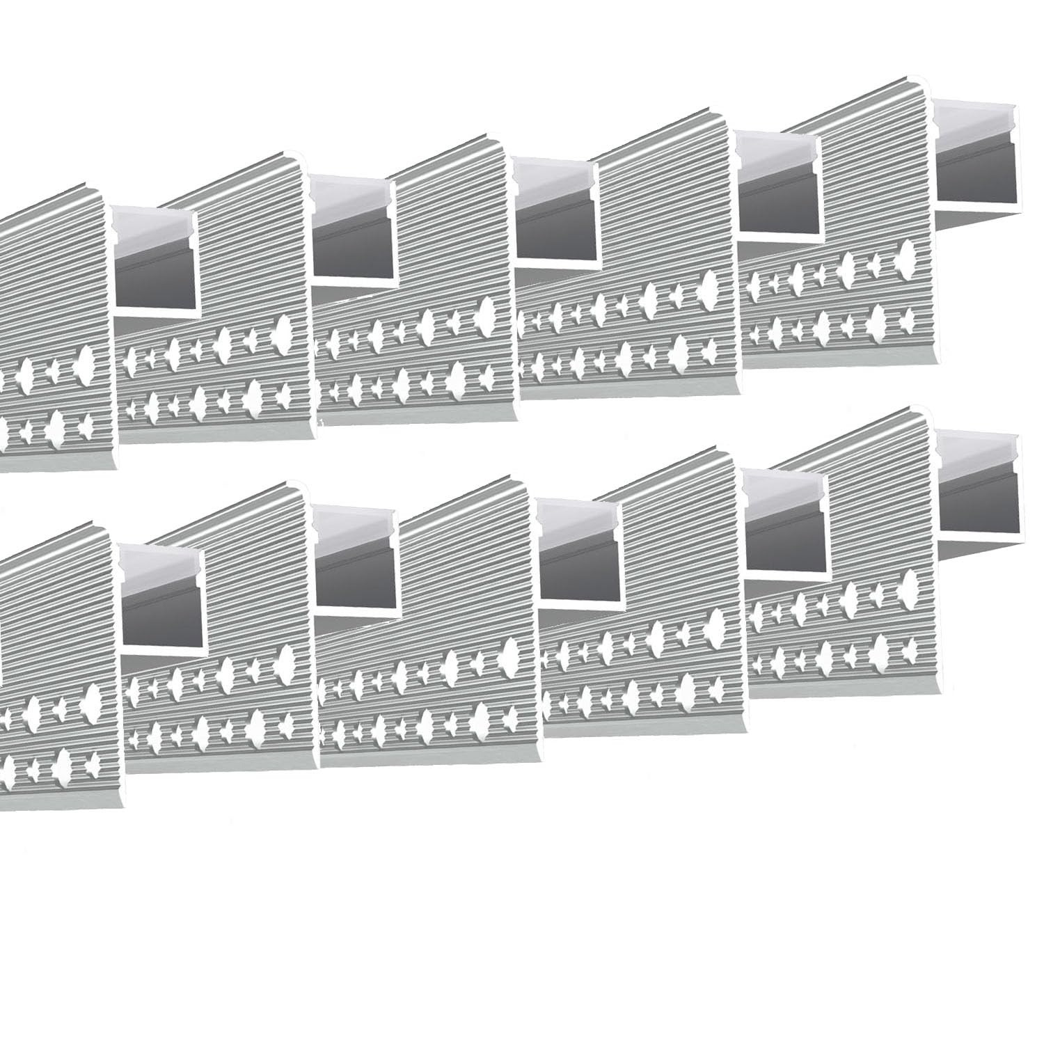 Besseto Profilo per cartongesso, 10 pezzi, 3,3 FT/1 metro, per cartongesso, profilo in alluminio, per pareti e soffitti