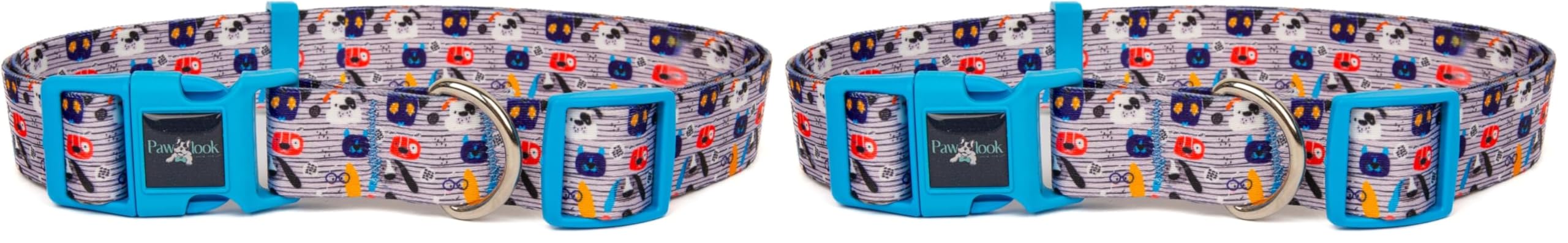 Köpek Boyun Tasması – Geri Dönüştürülmüş, Ayarlanabilir, Emniyet Tokalı – Küçük ve Büyük Irklar için – Tüy Toplamaz, Yıkanabilir, AirTag & İsimlik Uyumlu, Woof Small (2 paketi)