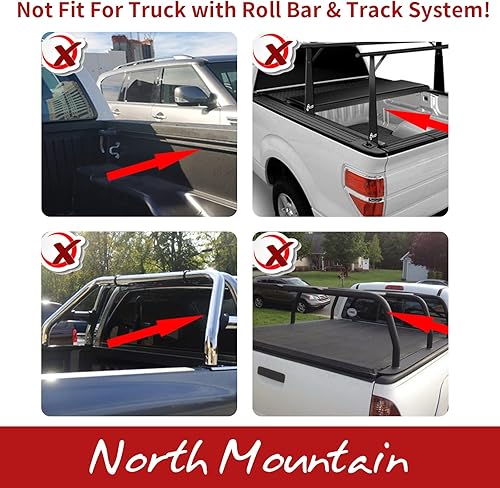 Miniatura 6 de North Mountain Cubierta enrollable Tonneau para caja de camioneta ChevyGMC de 6.5 pies, se adapta a Chevrolet 1988-2000, GMC C1500, C2500, C3500,