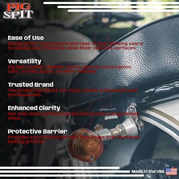 Leather Cleaner & Conditioner 16 Fl Oz - Cleans, Restores & Protects Leather Seats, Jackets, Boots - UV Protection Formula for Cars, Motorcycles, Trucks, RVs