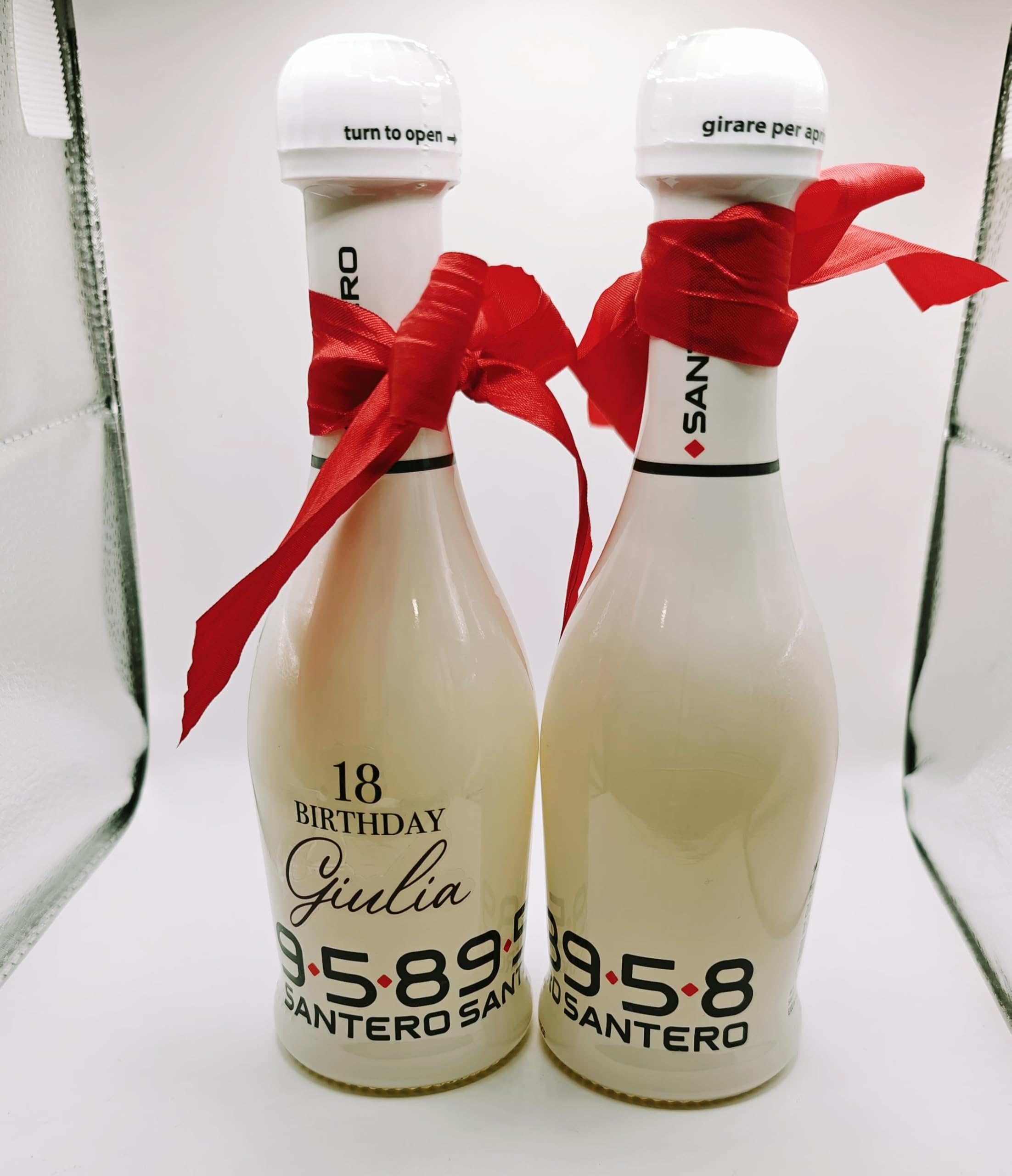 Bomboniera Bottiglia Santero 958 Personalizzabile 20 cl -Personalizzabile con tag o etichetta adesiva -Bomboniera originale ed unica. Idea regalo per feste, compleanni, eventi e party -Set da 12 pz