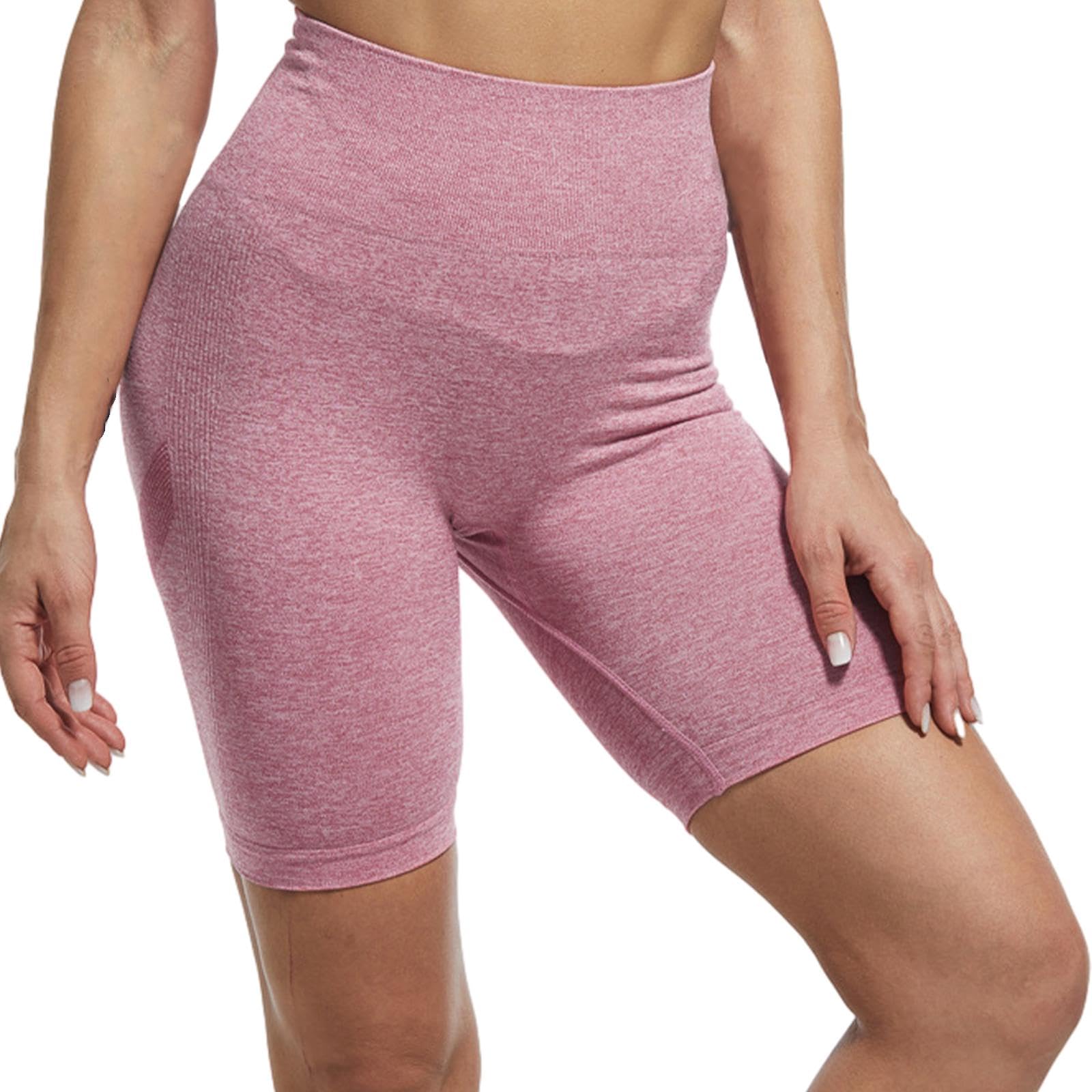 Women Yoga Shorts Underwear Summer Sports Shorts for Workout Jogging Fitness L Pink-image-45