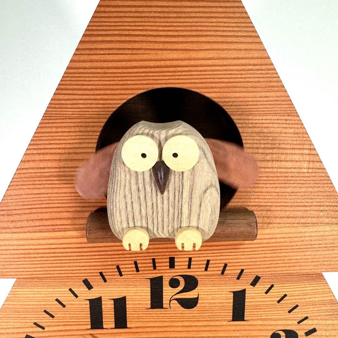 KICORI Forest Owl Clock, Cuckoo Clock, Pigeon Clock, Wooden