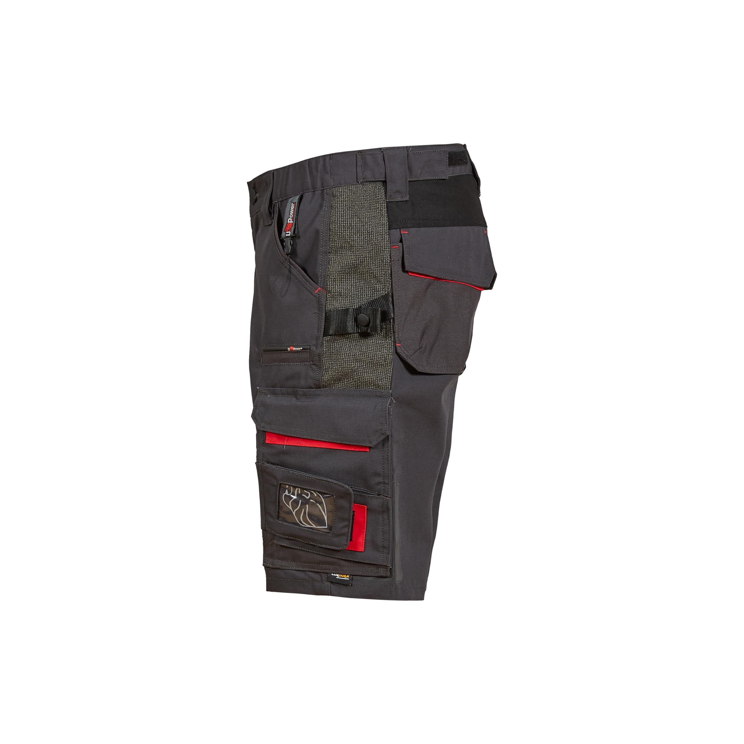 U-POWER | Pantaloni da Lavoro Uomo Estivi START, Tasca Removibil, Inserti Stretch Ergonomici, 65% poliestere 35% cotone canvas