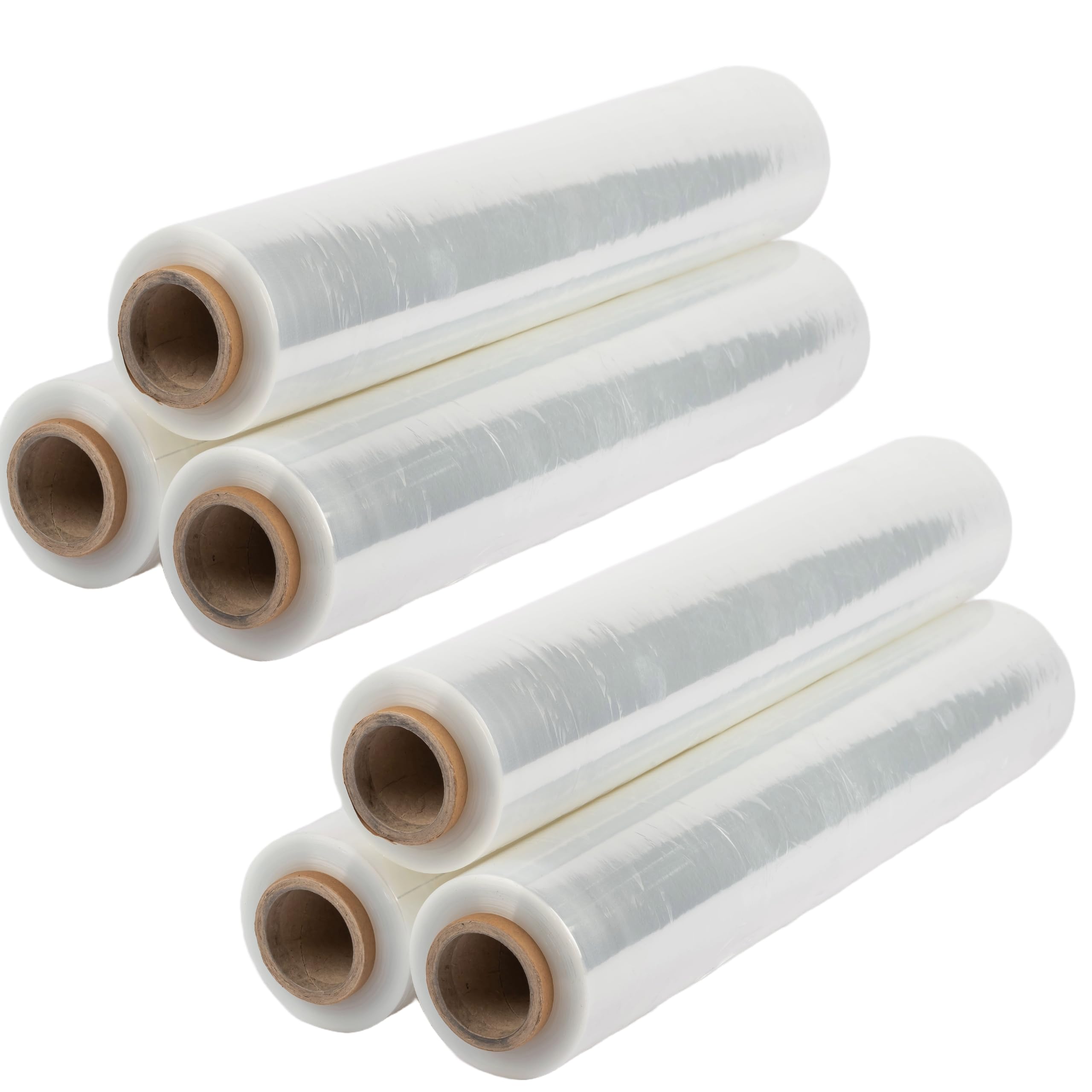 1-6 Rollen Stretchfolie, Verpackungsfolie, Folie für Möbel, Stretchfolienrolle, Palettenumverpackung auf Rolle 20 my, 500 mm x 270 Meter