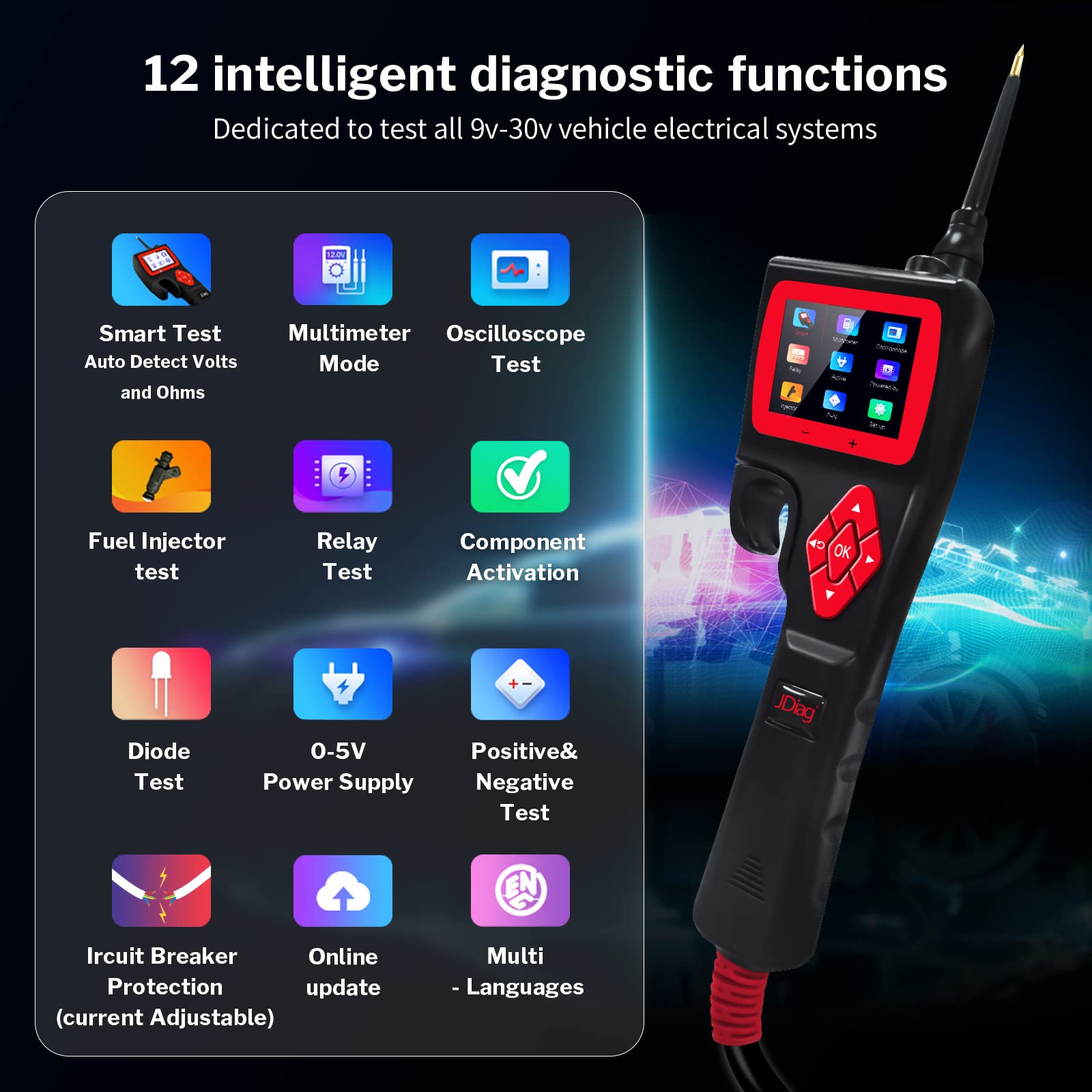 Buy TopDiag P200 Automotive Circuit Tester, (2022 Newest) 9v30V Power