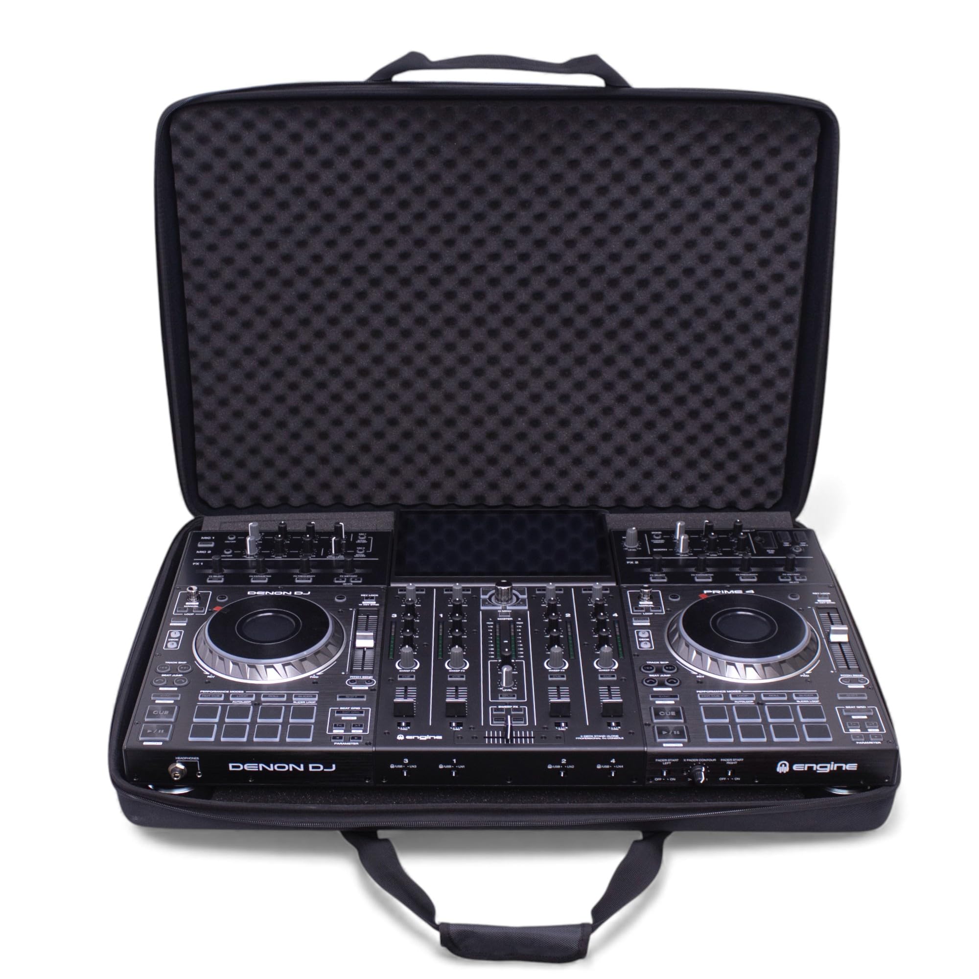 Protekt Denon Prime 4 Plus Series BP4 DJ-Hartschalen-Tragetasche für Denon Prime 4 Controller, Schwarz , 770 X 535 X 130 mm, DJ-Controller-Tasche