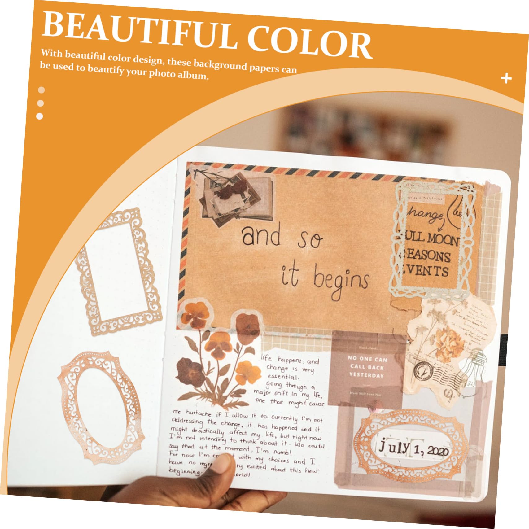 Lot De 5 Kits De Scrapbooking Papier De Fond Pour Journal Cadres Photo Fournitures Dartisanat En Papier 60 Feuilles X 5