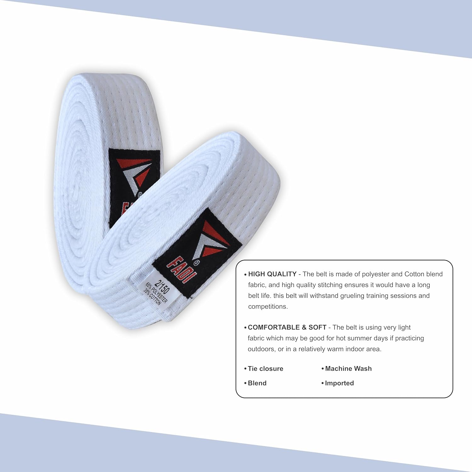 Martial Arts Belt for Karate, Judo, Aikido and Taekwondo - Durable Cotton-Polyester Blend for Adults and Kids - Image 6