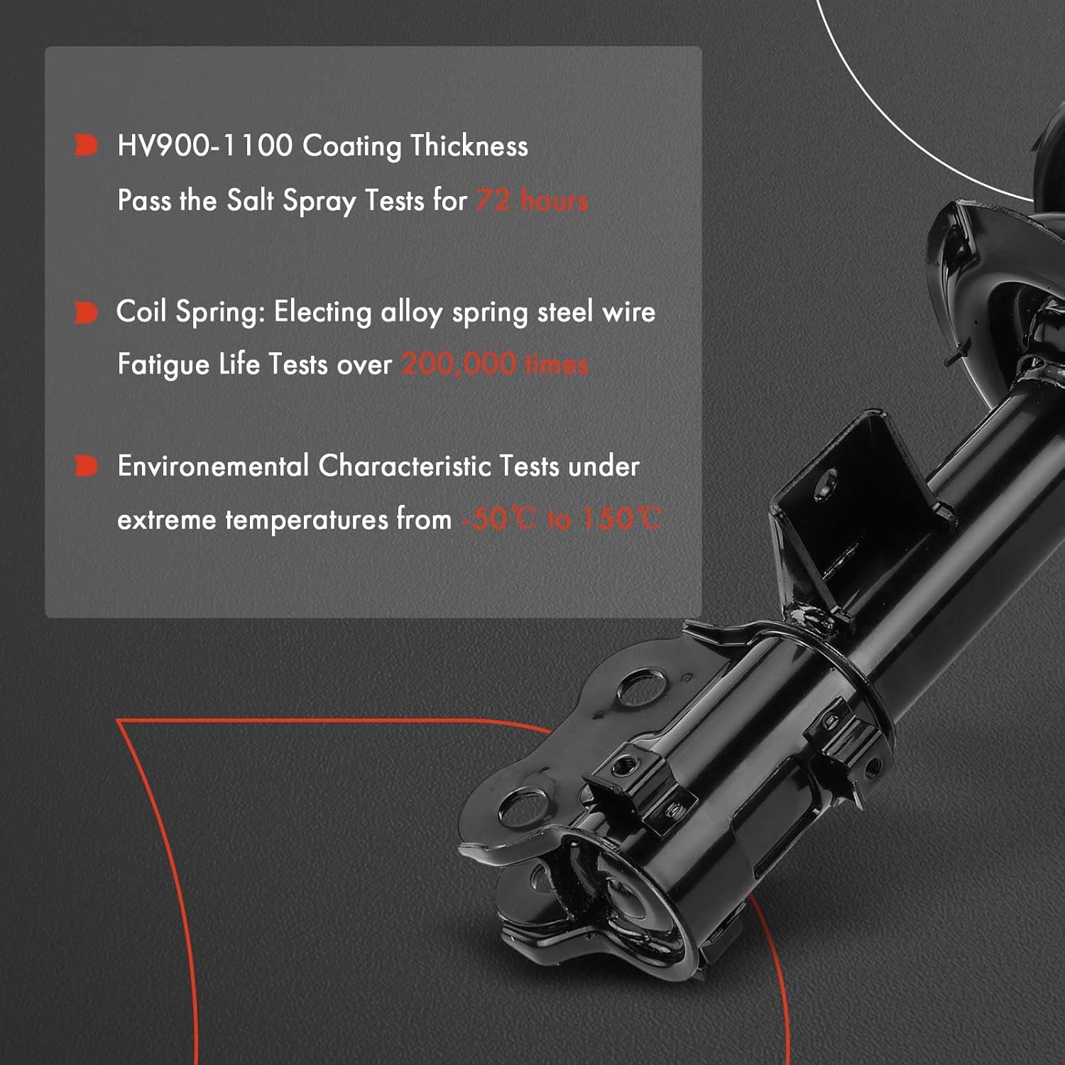 A-Premium Front Pair (2) Complete Strut & Coil Spring Assembly Compatible with Kia Optima 2012 2013 2014 2015, Driver and Passenger Side