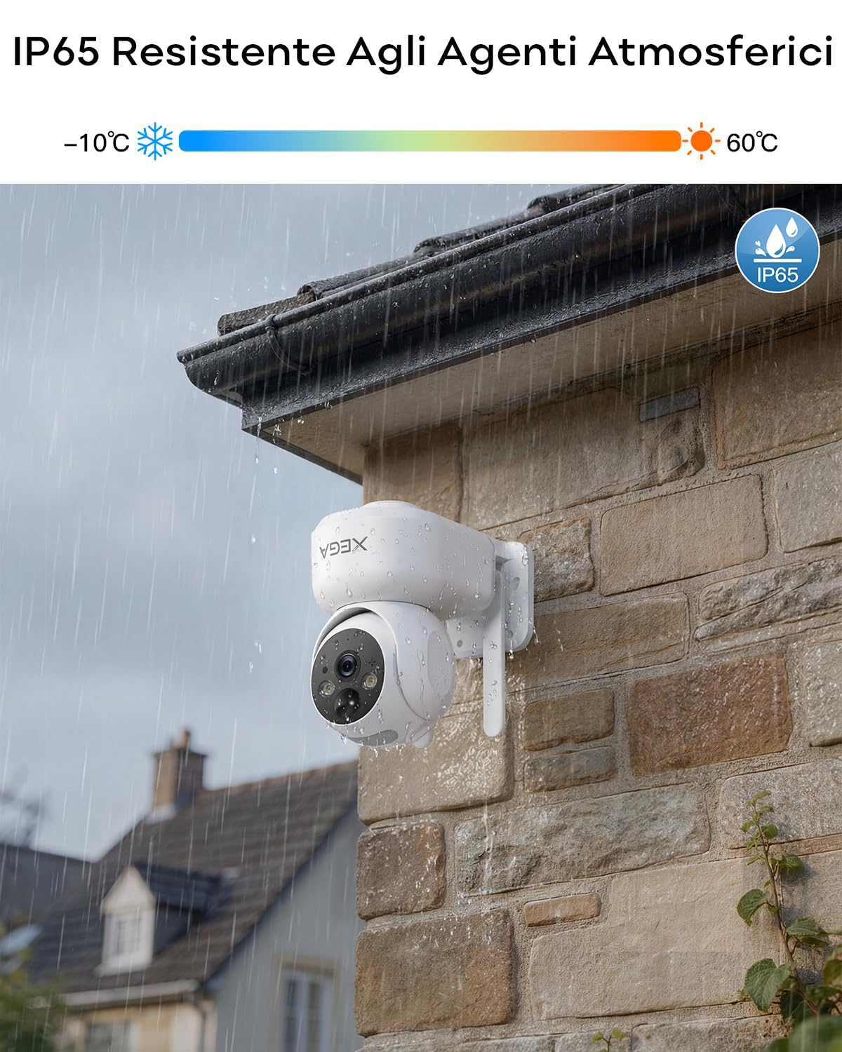 Xega 4G LTE Telecamera Interno con Sim/ 7800mAh Batteria senza Fili, 360° PTZ Telecamera Senza WiFi, 2K Videocamera Sorveglianza Interno con Visione Notturna a Colori, PIR Rilevamento, IP65