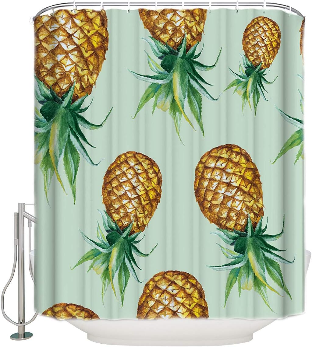 ZOE STORE Shower Curtain with Hooks, Summer Fruits