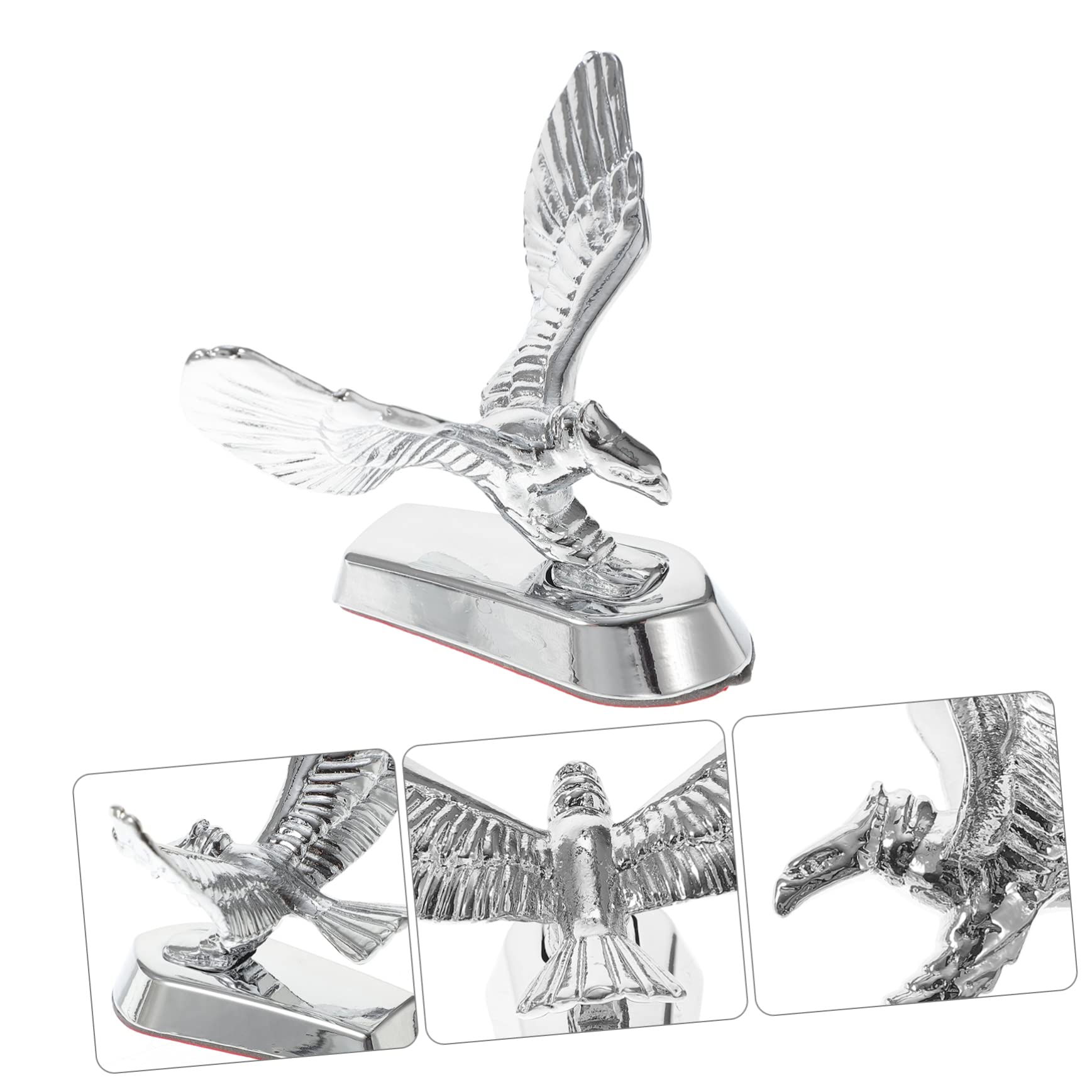 VALICLUD Motorrad-Abzeichen Adler Frontdekoration 3D Metall Emblem Für Universal Motorhauben Verzierung Wetterbeständig Motorradzubehör