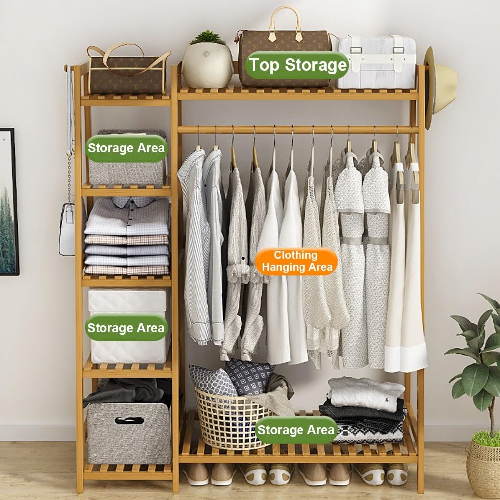 Multifunktionaler Bambus-Kleiderbgel, Organizer fr Kleiderschrank,  Schrank und Schlafzimmer, Esel, Kleidung, Schuhtasche, Kleiderbgel mit  elastischen Eigenschaften, 130 x 40 x 140 cm : Amazon.de: Kche, Haushalt &  Wohnen
