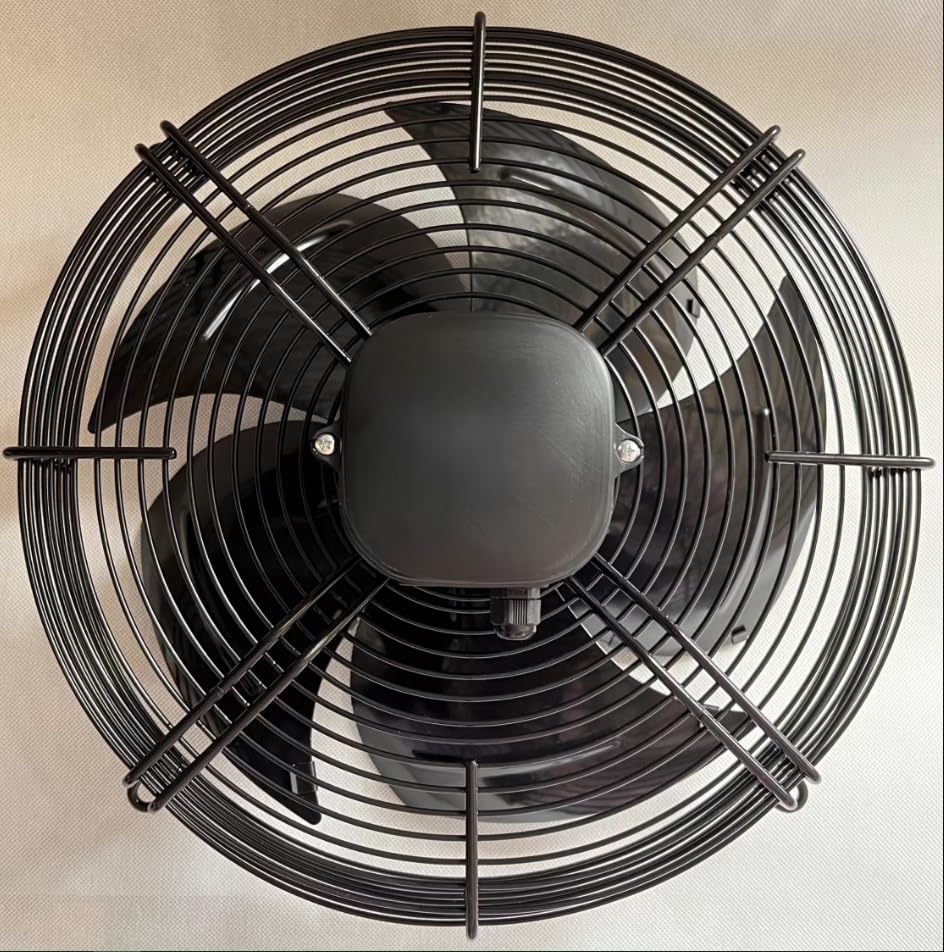 Potente ventilador de pared industrial Ø350 con potencia de aire de 2450 m³/h y aspas de metal