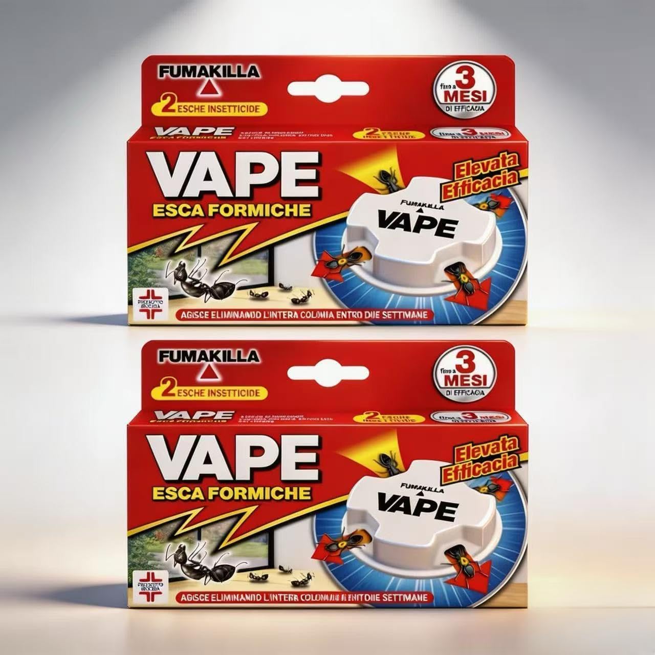 Vape Antiformiche Insetticida 2 Confezioni 4 Esche Interni Esterni