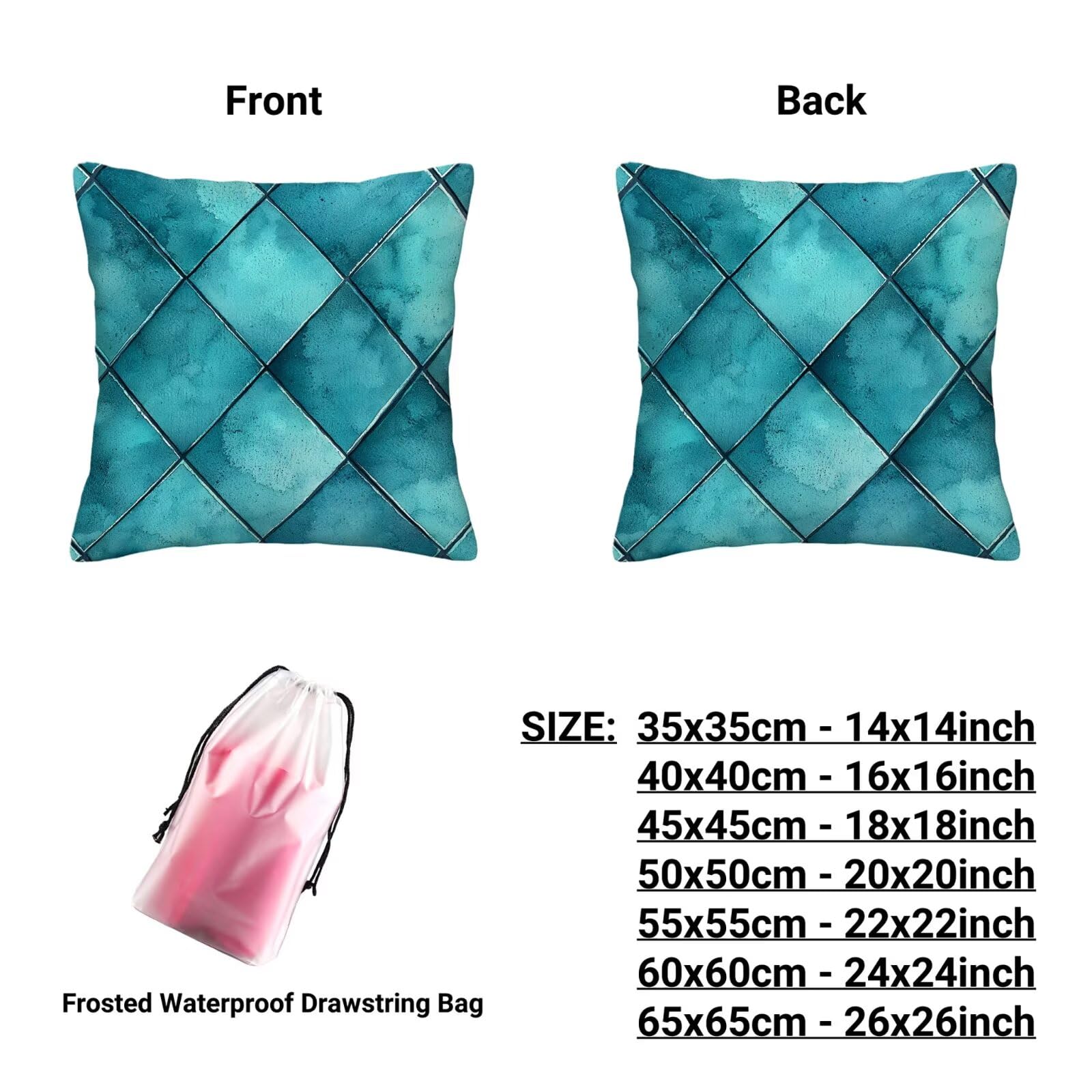 Juego de 4 Funda de Cojín Exterior Impermeable, 55x55 cm Fundas Cojínes Verde de Lino, Exterior Impermeable Lino Cojín Enrejado Decorativo, Fundas de Almohada para Patio Balcón Jardín Sofá Silla I-77