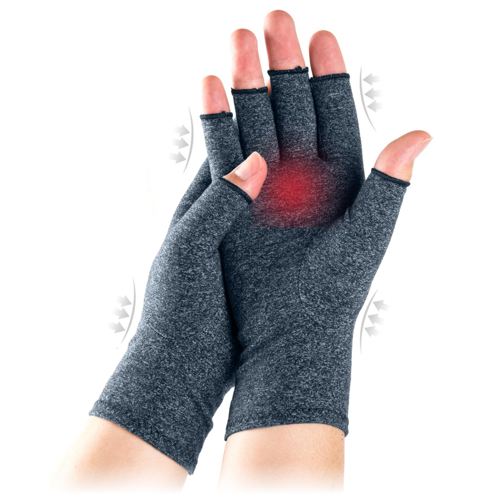 TFUSOM Fingerless Gloves for Women Arthritis Gloves for Women for Pain, Men Fingerless Compression Wrap for Hand Pain and Osteoarthritis Compression Gloves,M,LightSlateGray