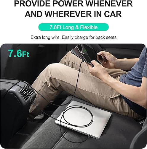 Miniatura 4 de Cargador de coche de 100 W, cargador de coche para laptop compatible con Dell LatitudeDell PrecisionDell XPS, MacBook ProAir, HP SpectreElitebook,