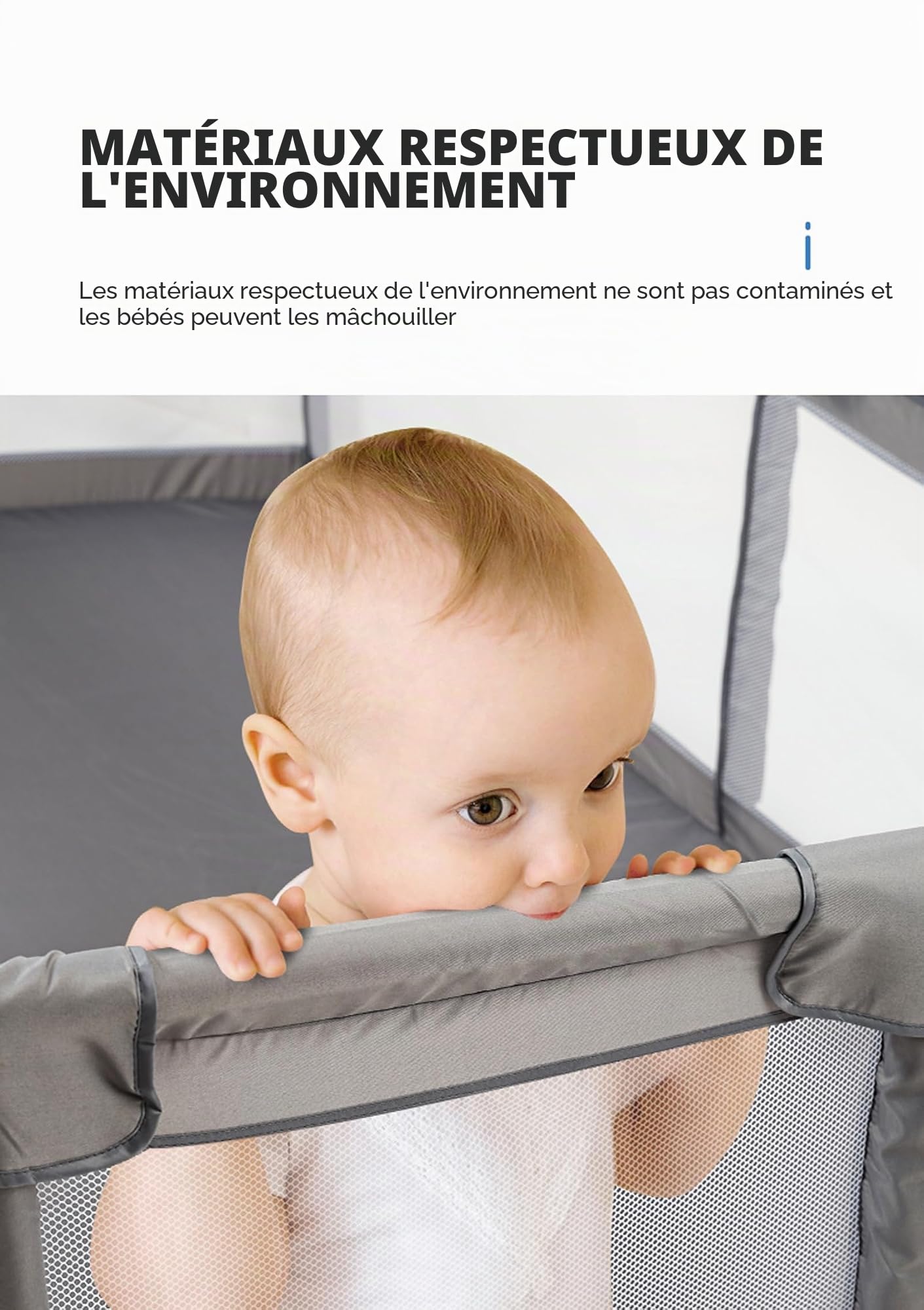 Parc Bebe, Enfants Intérieur, Grand Parc Bebe Modulable, Centre d'activités pour Nourrissons Aire de Jeux avec Éponge Anti-collision (1.8 * 2.0M)