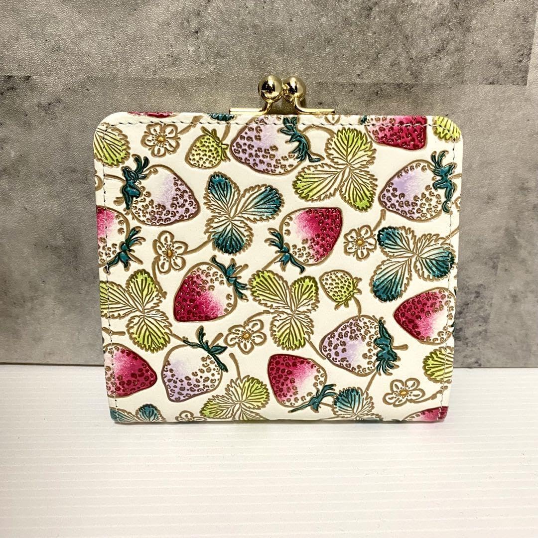 Amazon.co.jp: 文庫屋大関 予約限定品 いちご モーヴ 四角いがま口  