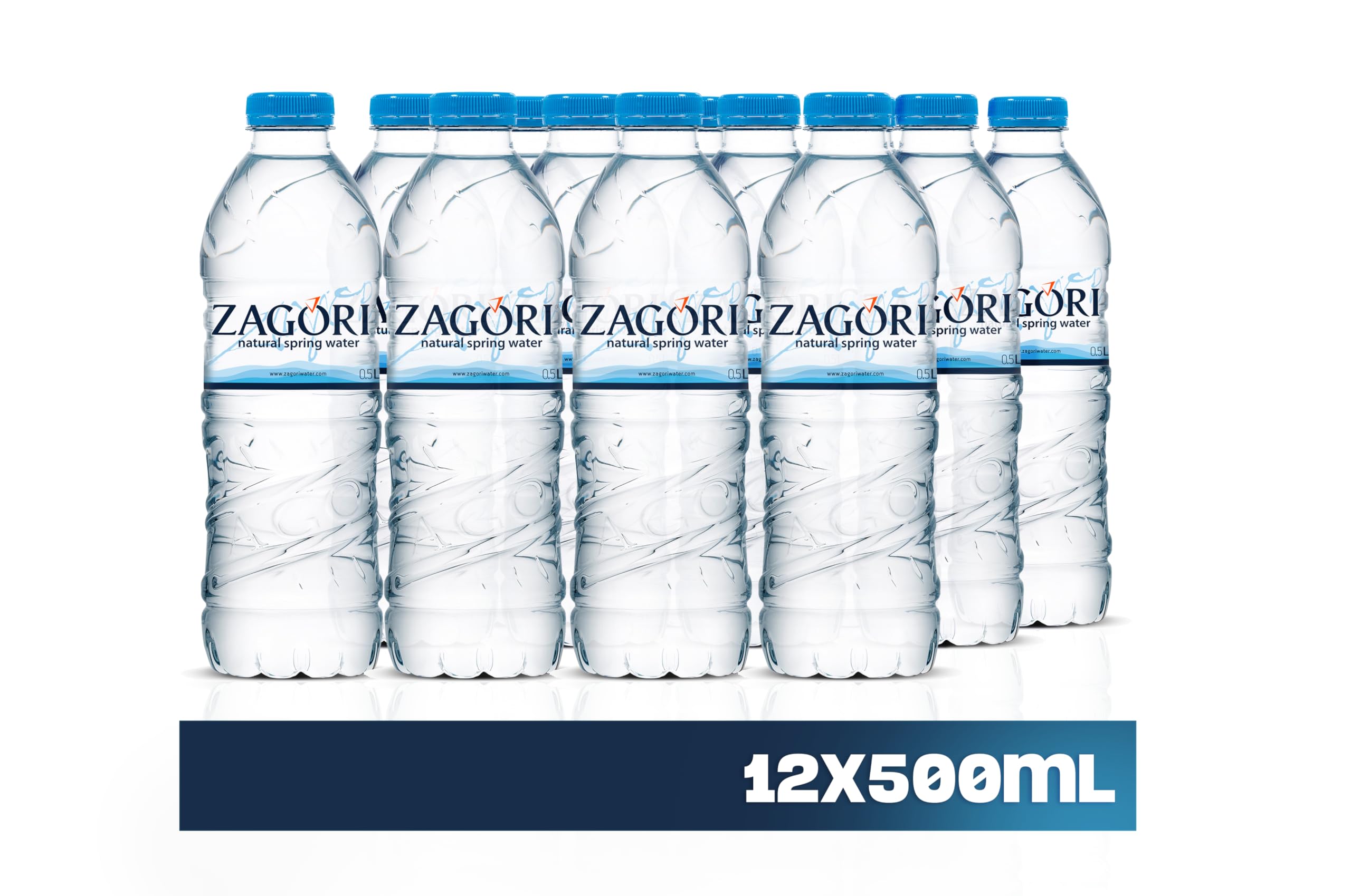 Zagori Spring Water - Slightly Alkaline Bottled Water, 7.8pH Level, From the Mountain of Northen Pindos, Greece, Case of 12 x 500ml Bottles
