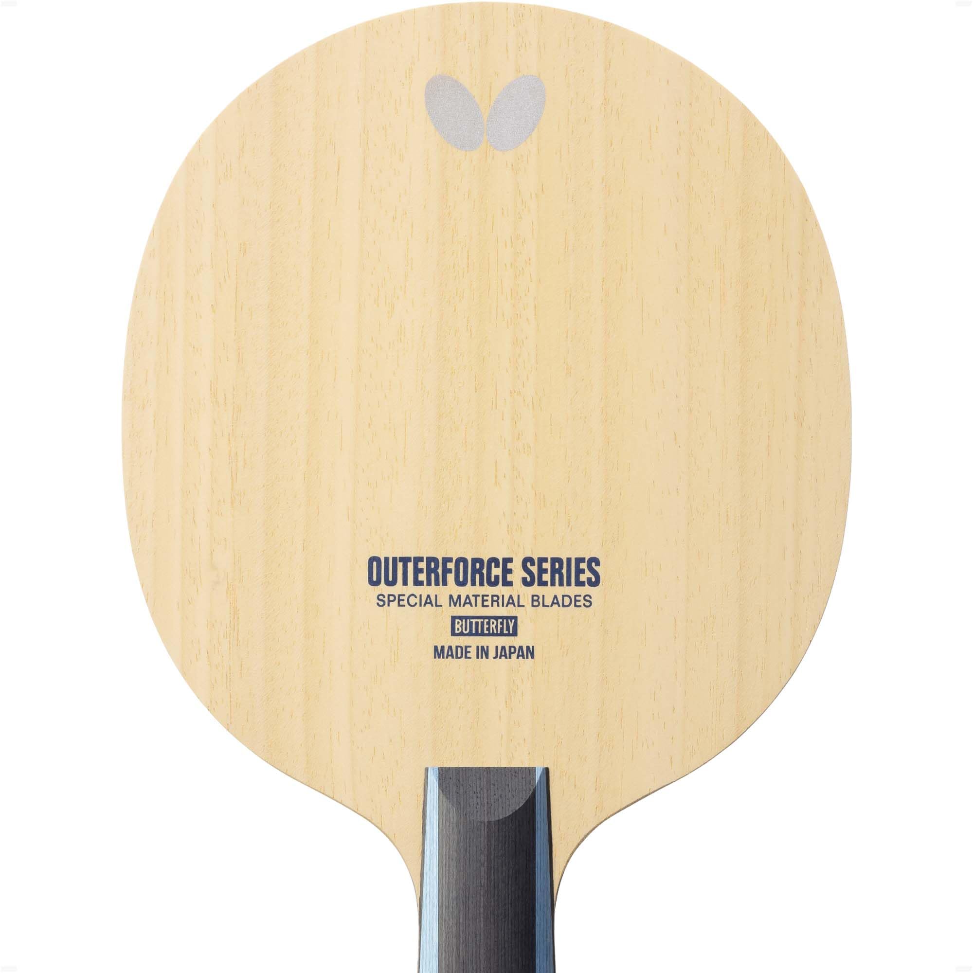 Butterfly Outerforce ALC CS Blade - Professional Table Tennis Blade - Arylate-Carbon Fiber Blade - Good for Traditional or Reverse Backhand Penhold Style - Made in Japan