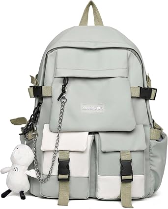 YYBEIQII Womens Backpack Large Capacity Rucksack Korean Backpack Fashionable Double Shoulder Bag Outdoor School Backpack Fashionable Lightweight Waterproof High School Girls Travel Town Backpack
