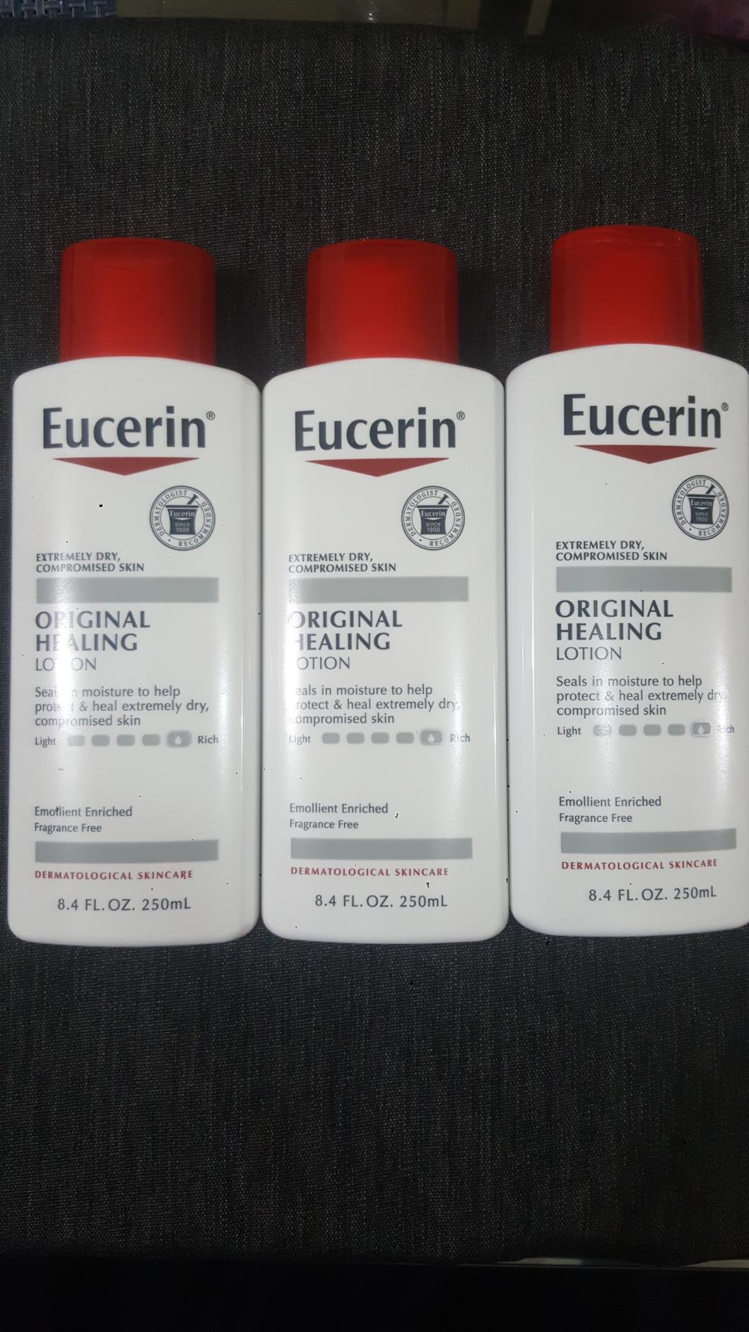 Eucerin Original Healing Lotion - Fragrance Free, Rich Lotion for Extremely Dry Skin - 8.4 fl. oz. Bottle (Pack of 3)