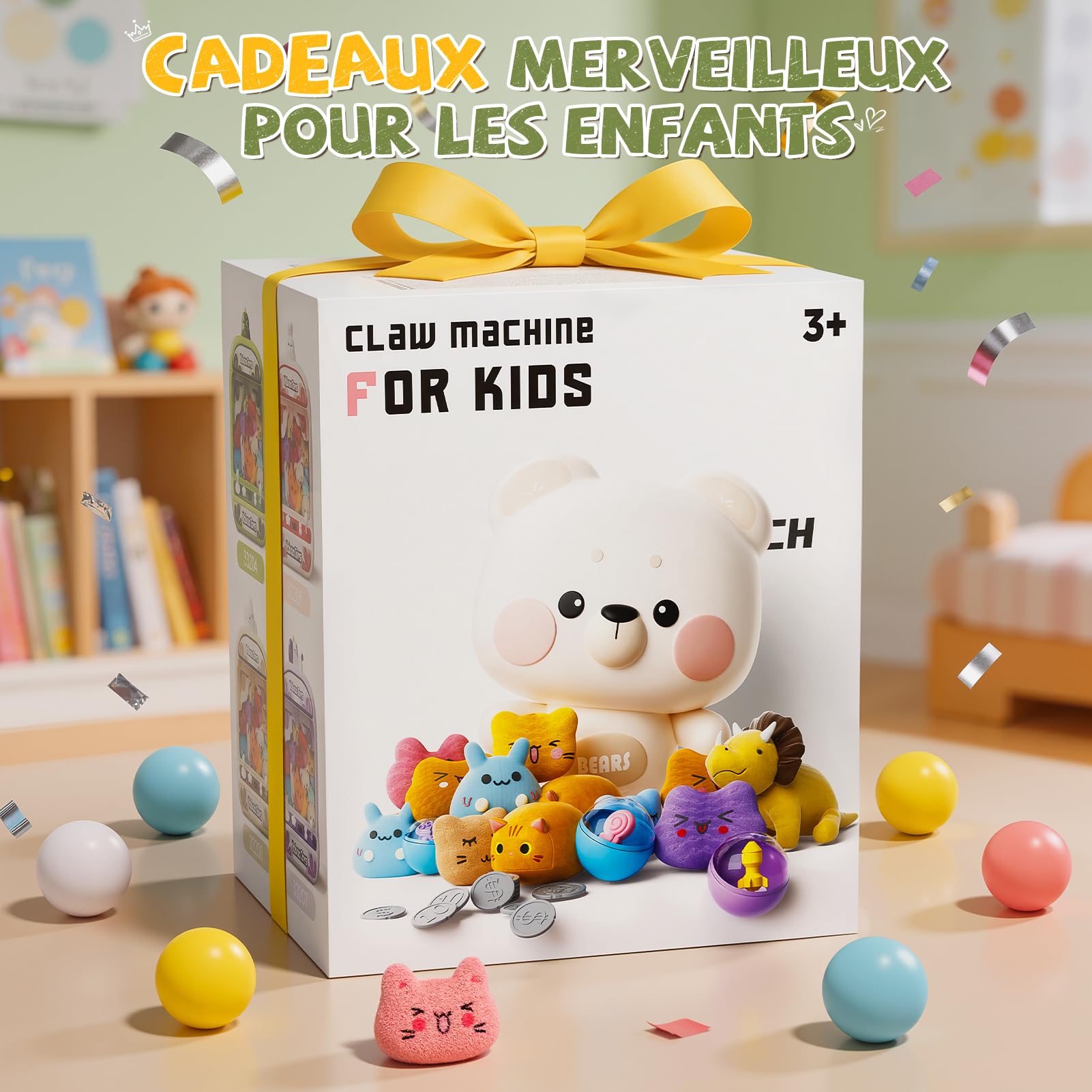 Máquina de pinza para niños, Candy Grabber de dinosaurios con luces de sonido, juguetes de juegos de arcade para niños y niñas, regalo de cumpleaños de Pascua ideal para niños