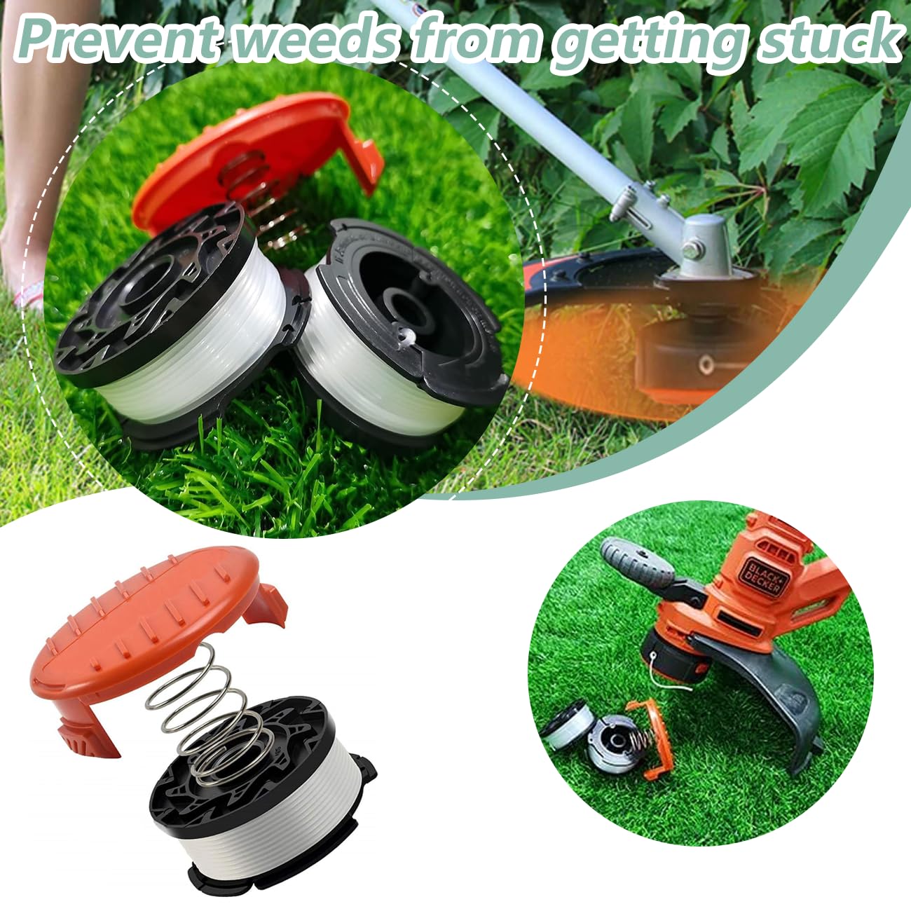 Compatible avec Black & Decker Grass Trimmer Remplacez AF-100