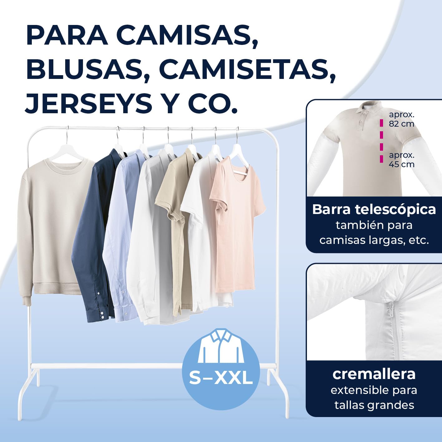 CLEANmaxx Plancha automática para camisas Pro Steam, con función de vapor y pantalla táctil, dispositivo de planchado para camisas y blusas, reduce los olores, desinfecta, alisa, seca y refresca